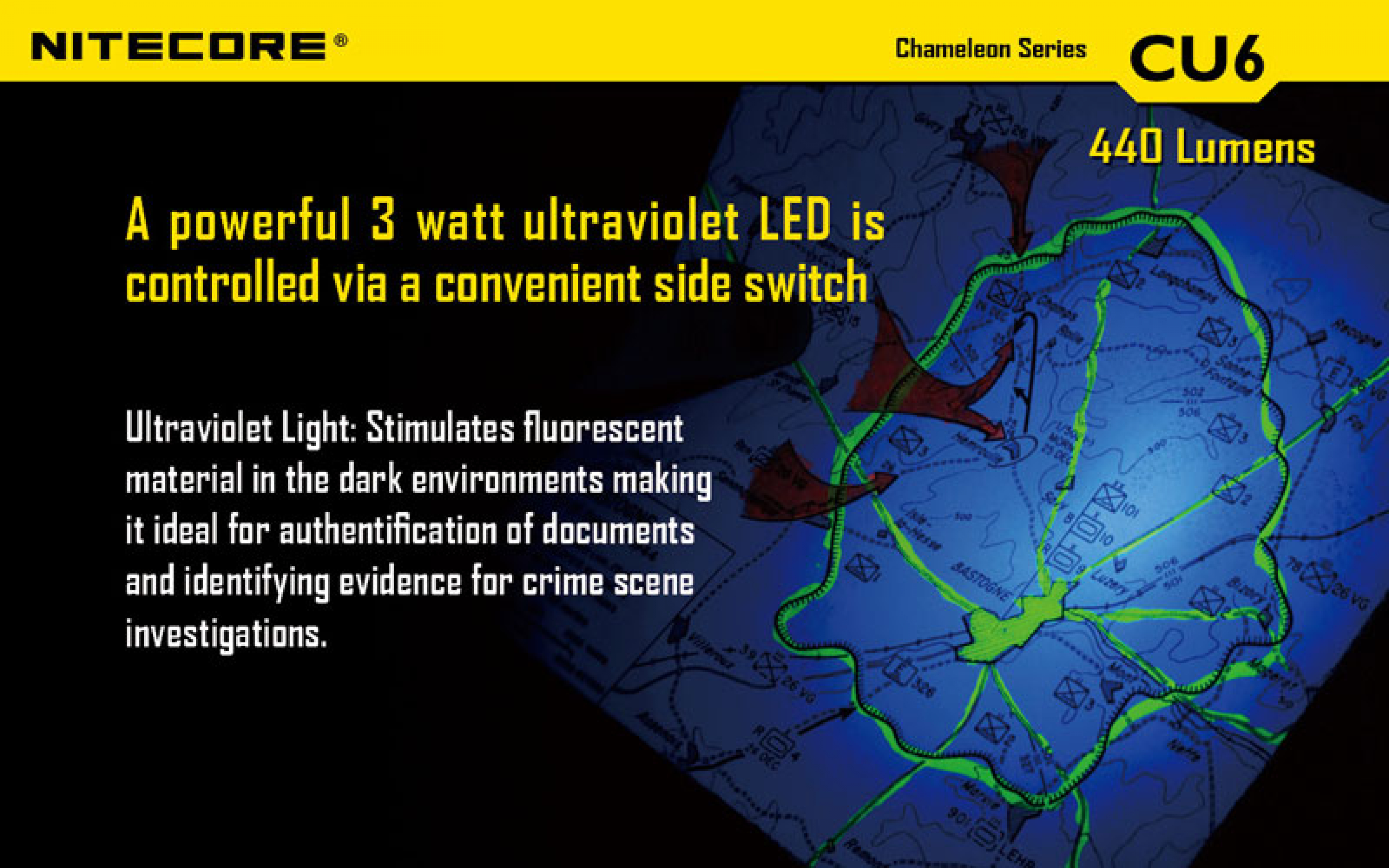 Nitecore Pro Flashlight CU6 Chameleon - UV-LED