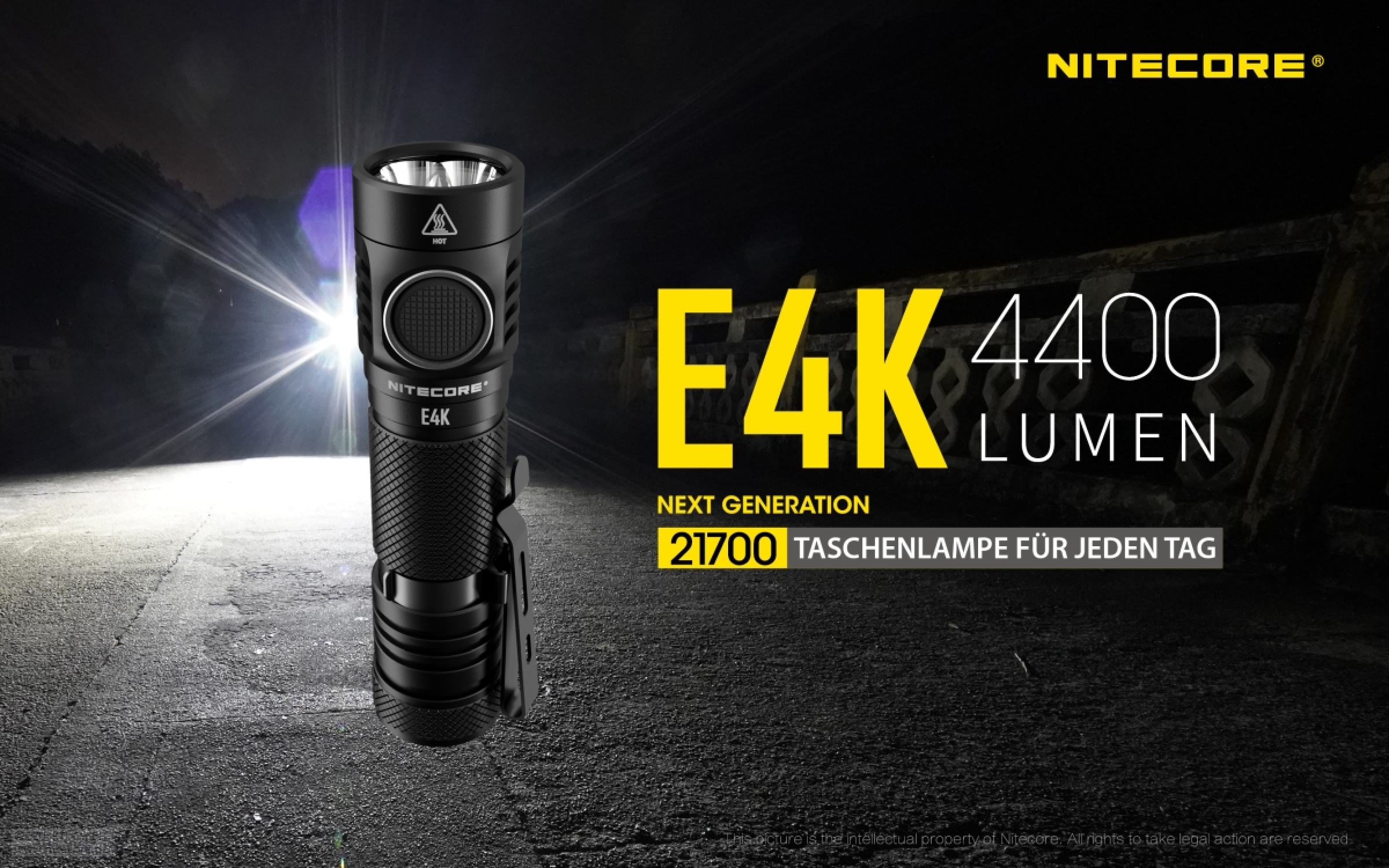 Nitecore Pro Taschenlampe E4K - 4400 Lumen