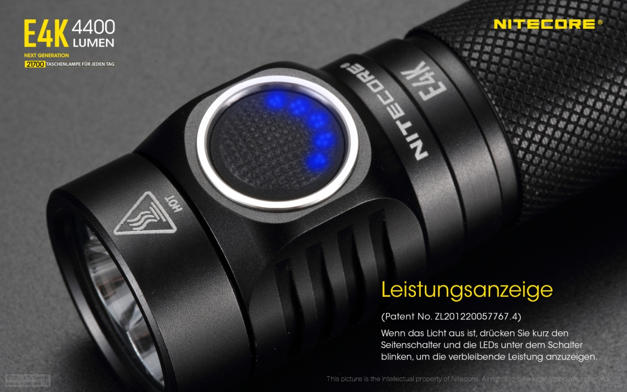 Nitecore Pro Taschenlampe E4K - 4400 Lumen