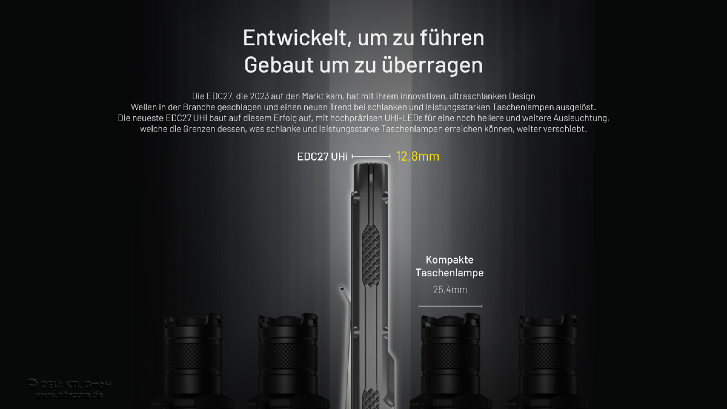 Nitecore Pro EDC27 Uhi Flashlight - 3100 Lumen rechargeable USB-C