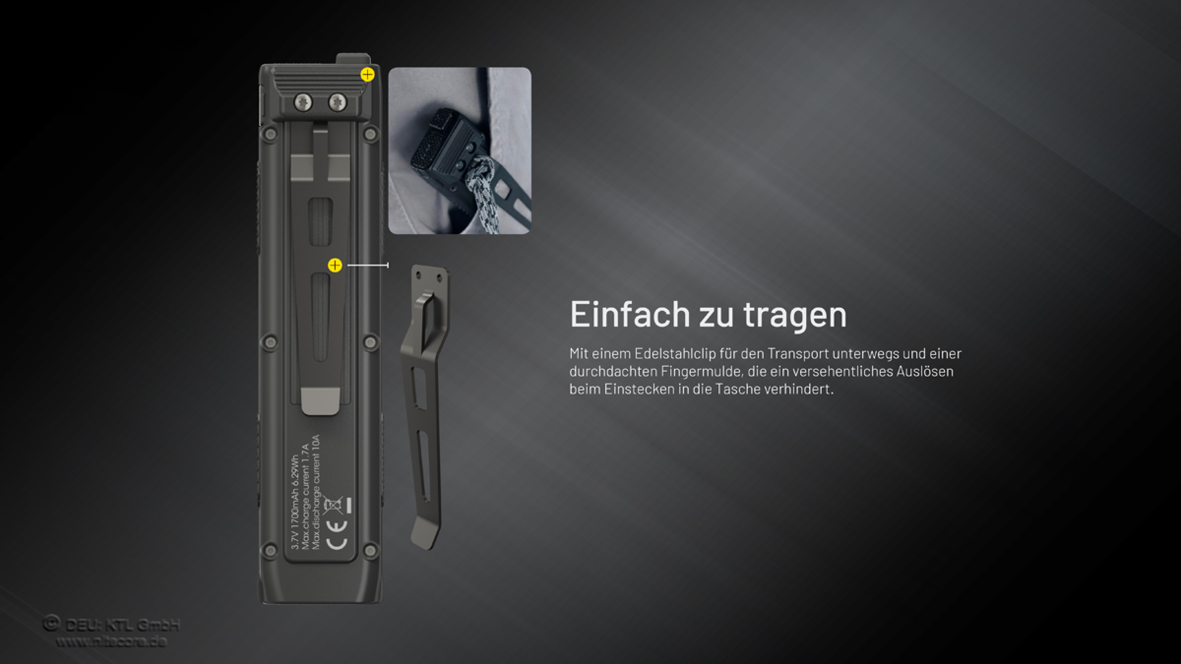 Nitecore Pro EDC27 Uhi Flashlight - 3100 Lumen rechargeable USB-C