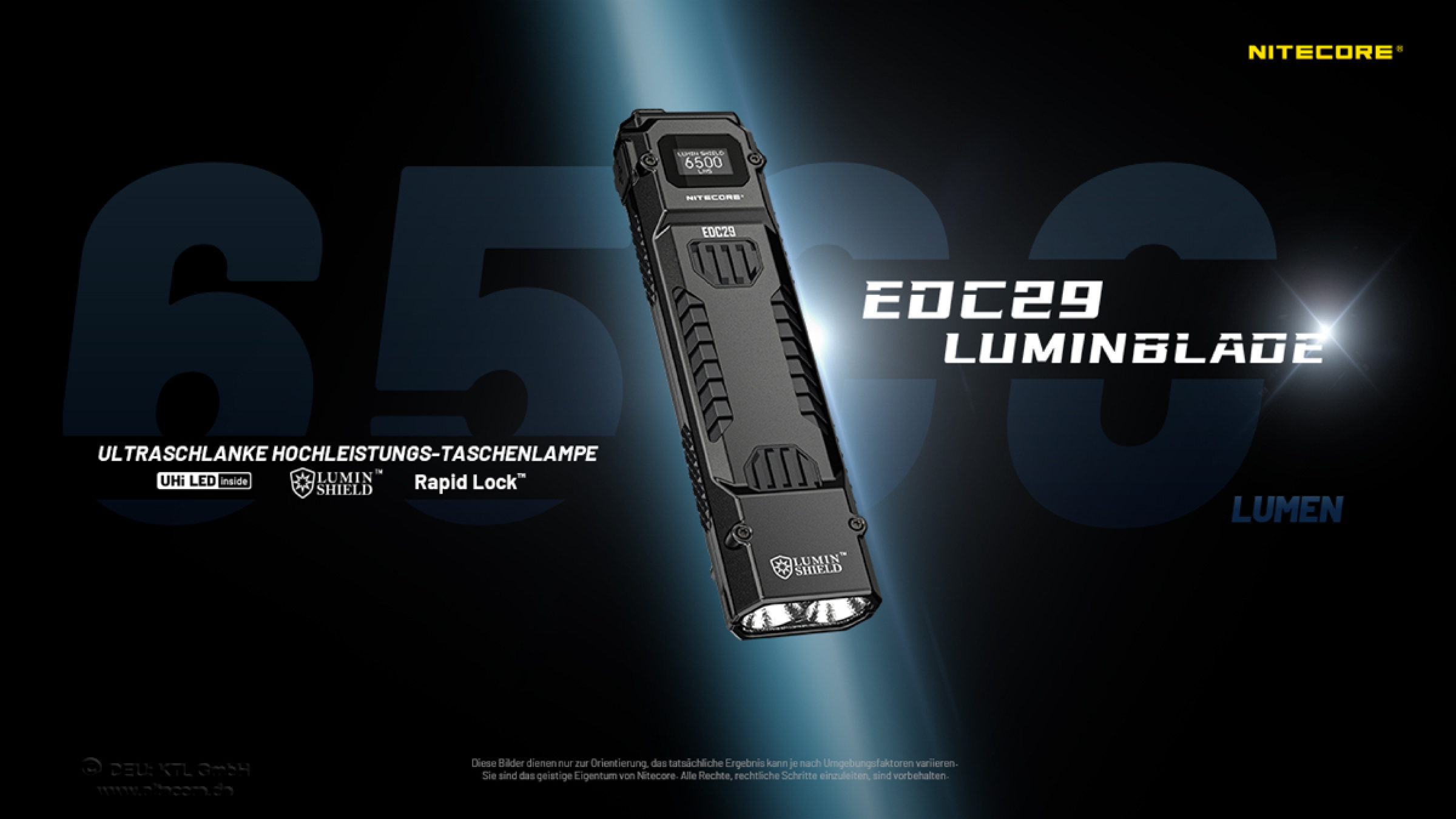 Nitecore flashlight EDC29 LUMINBLADE 6500 lumens
