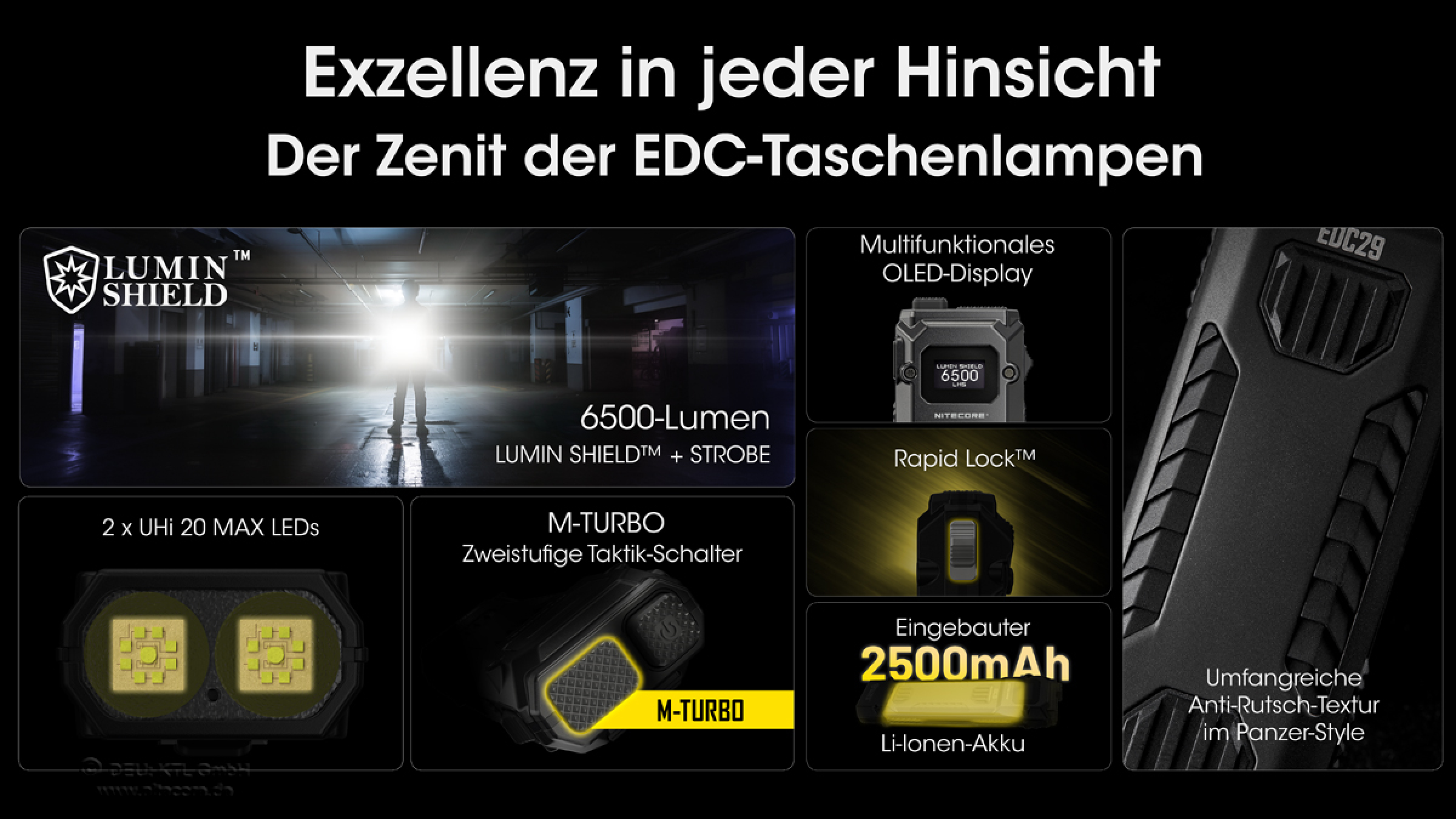 Nitecore flashlight EDC29 LUMINBLADE 6500 lumens
