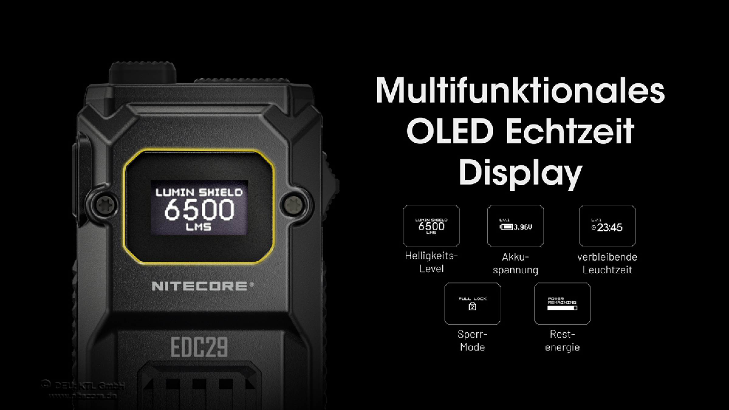 Nitecore flashlight EDC29 LUMINBLADE 6500 lumens