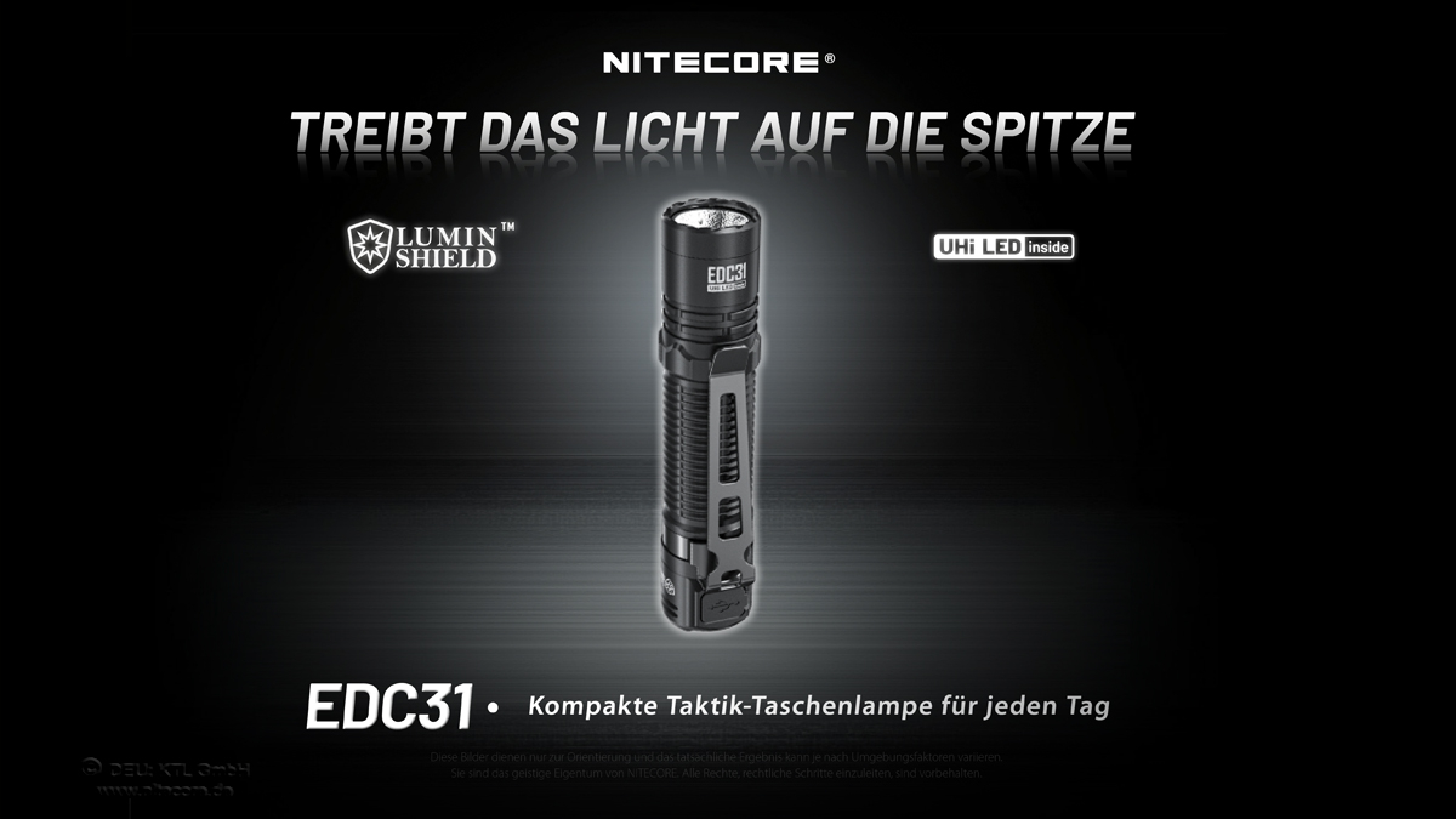 Nitecore flashlight EDC31 - 3500 lumens