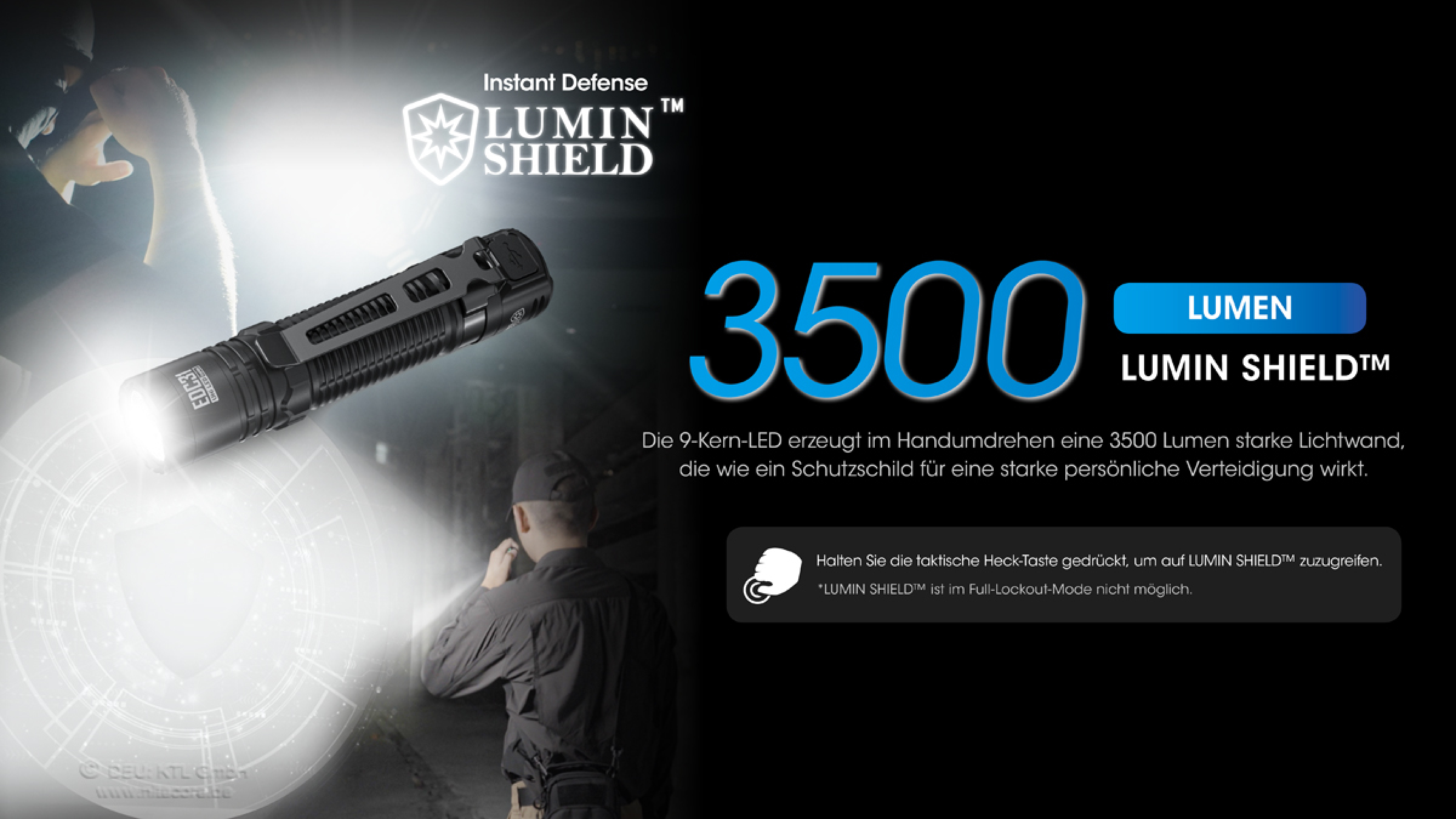 Nitecore flashlight EDC31 - 3500 lumens