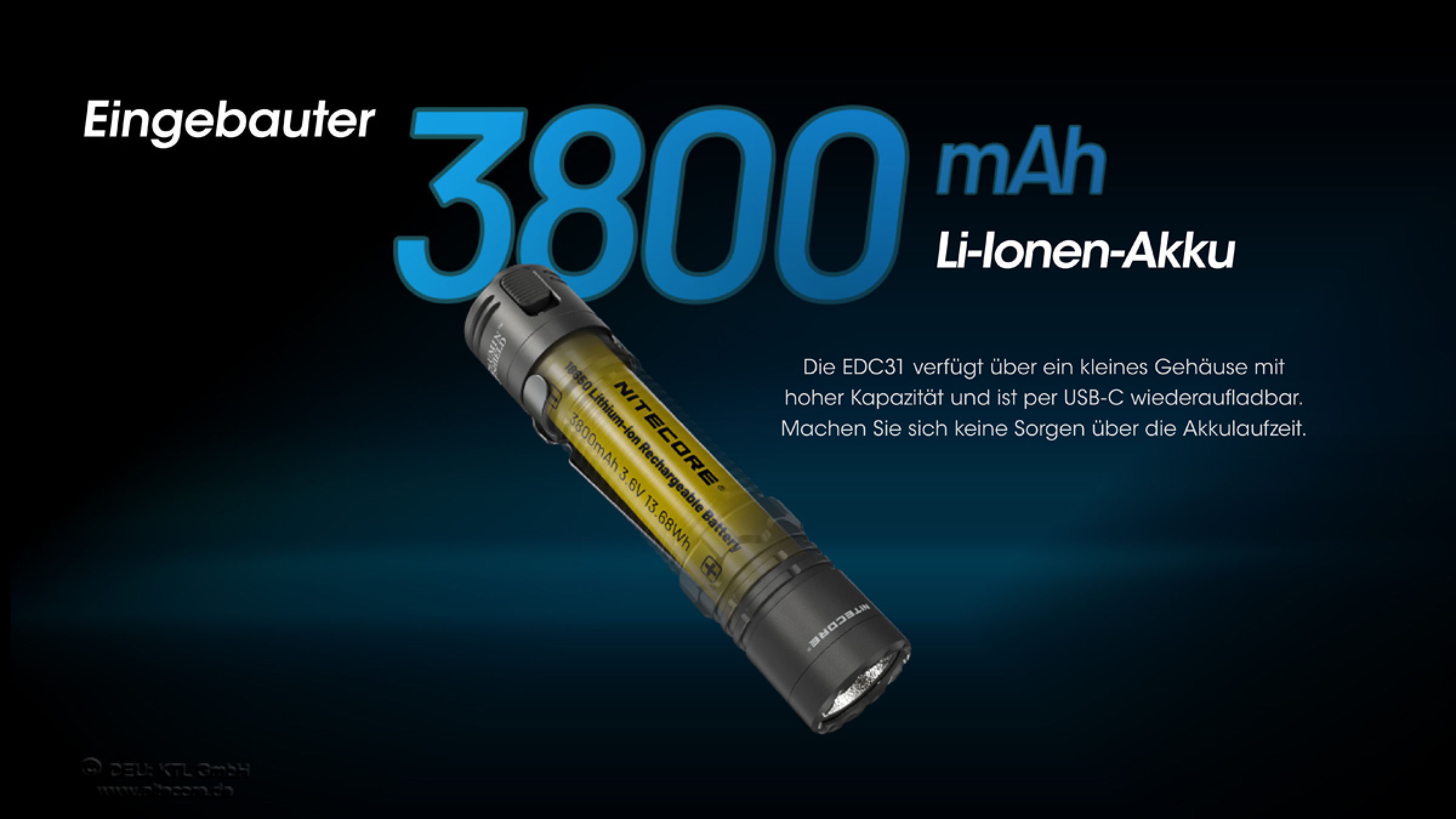 Nitecore flashlight EDC31 - 3500 lumens