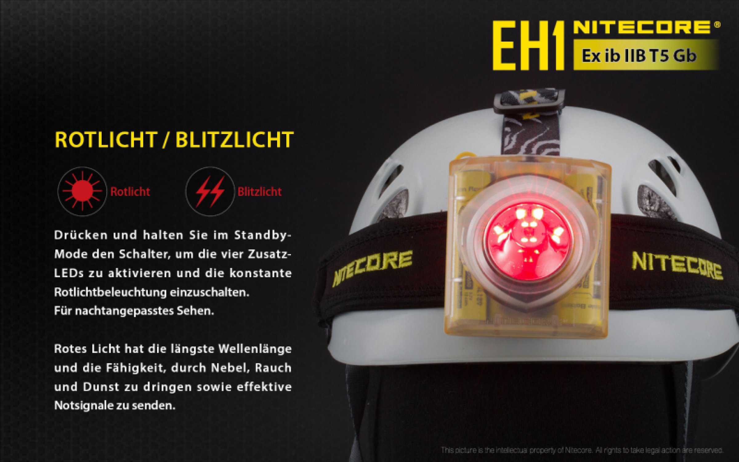 Nitecore Kopfleuchte EH1 - Ex-geschützt