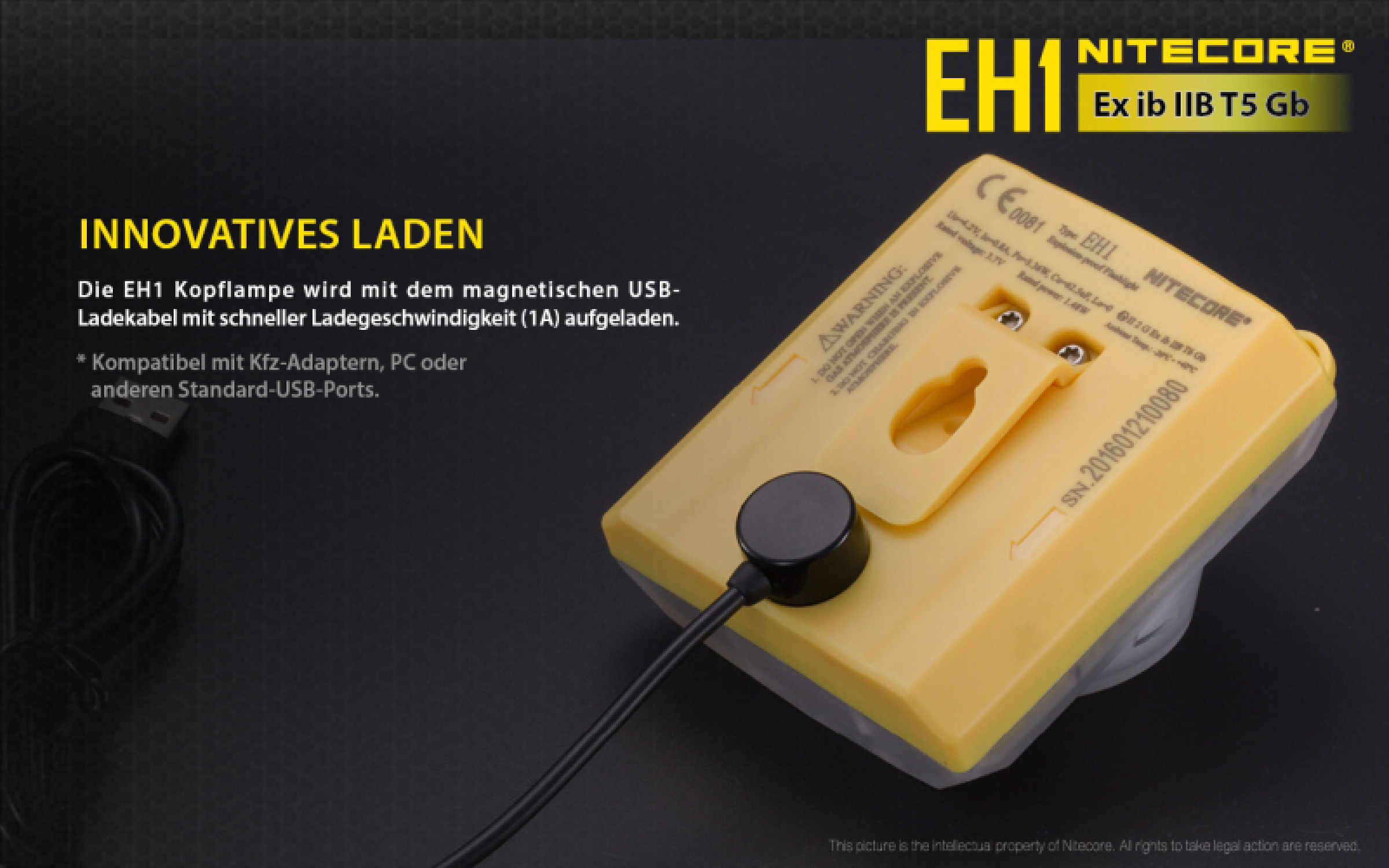 Nitecore Kopfleuchte EH1 - Ex-geschützt