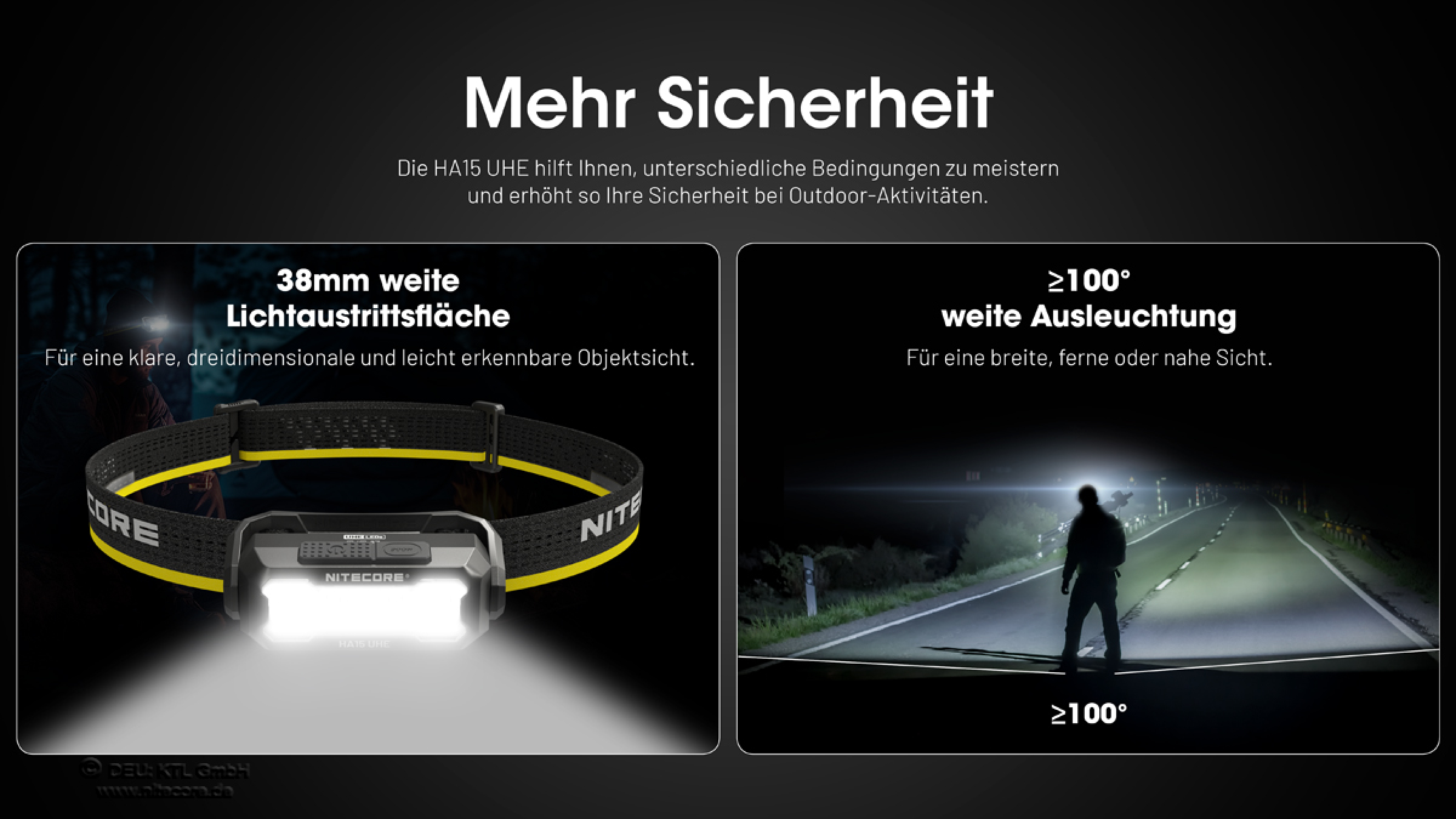 Nitecore Kopfleuchte HA15 UHE - 400 Lumen, NL1411R