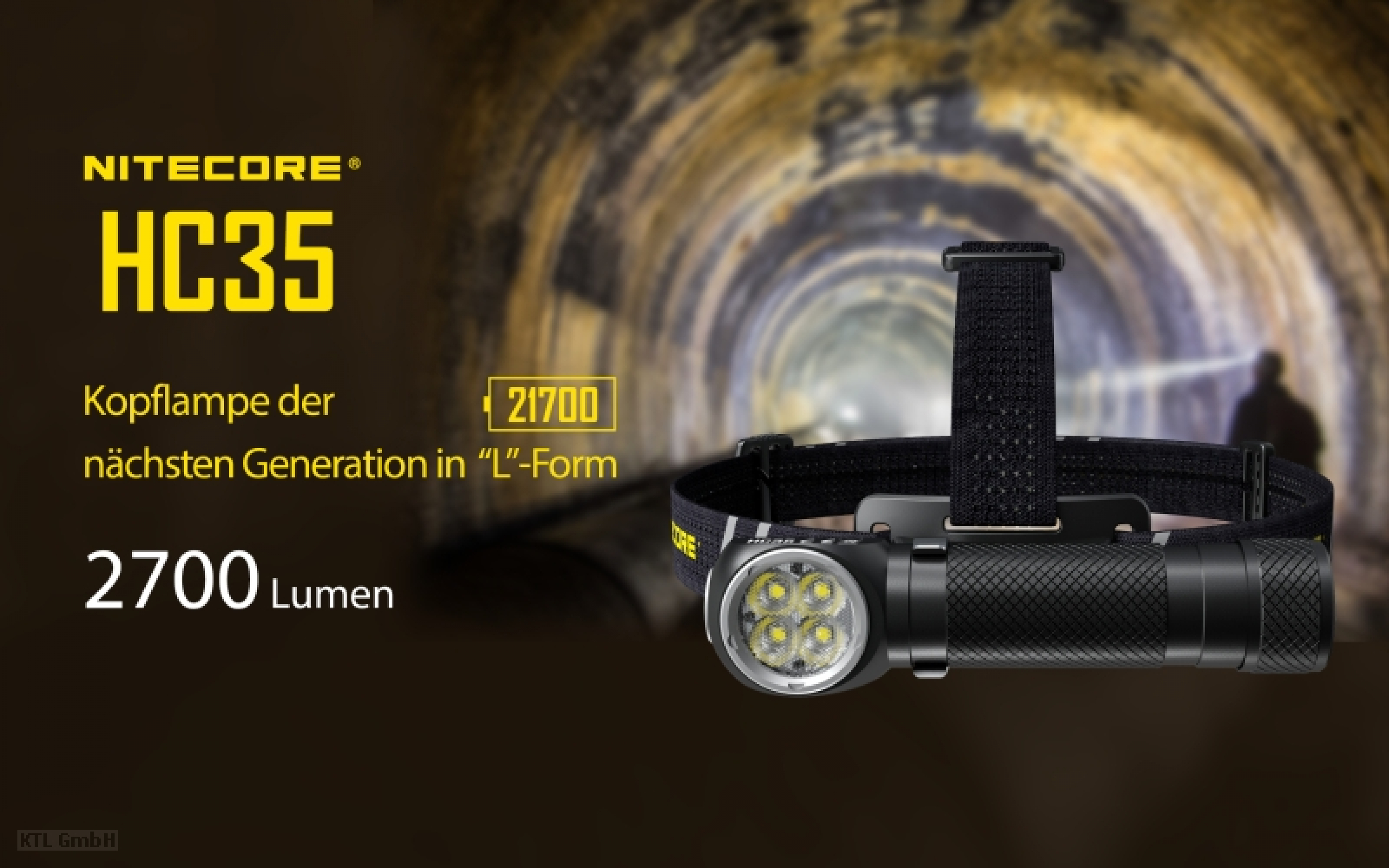 Nitecore Pro Kopfleuchte HC35 inkl. NL2740HP - 2700 Lumen