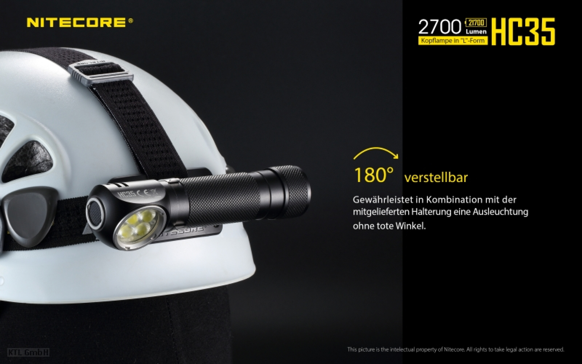 Nitecore Pro Kopfleuchte HC35 inkl. NL2740HP - 2700 Lumen