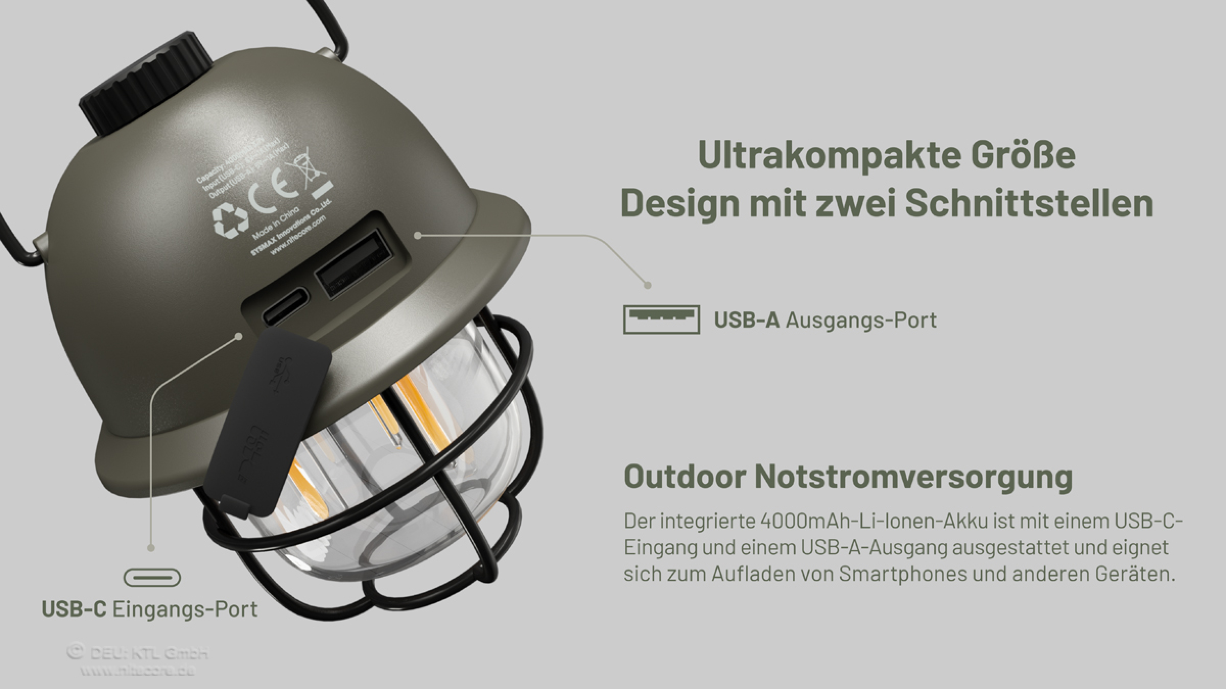 Nitecore Pro Campinglaterne LR40 - weiss