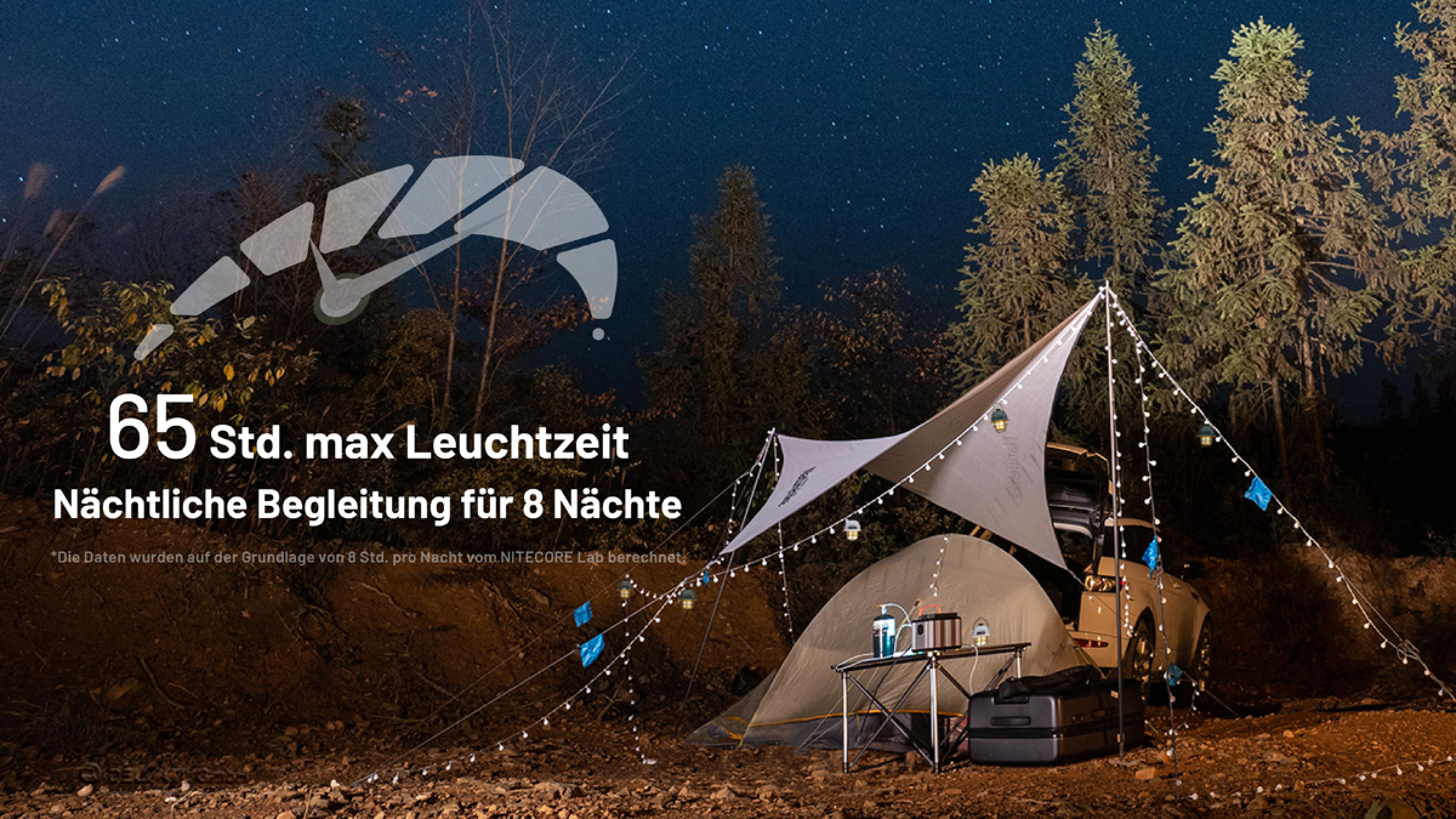 Nitecore Pro Campinglaterne LR40 - oliv