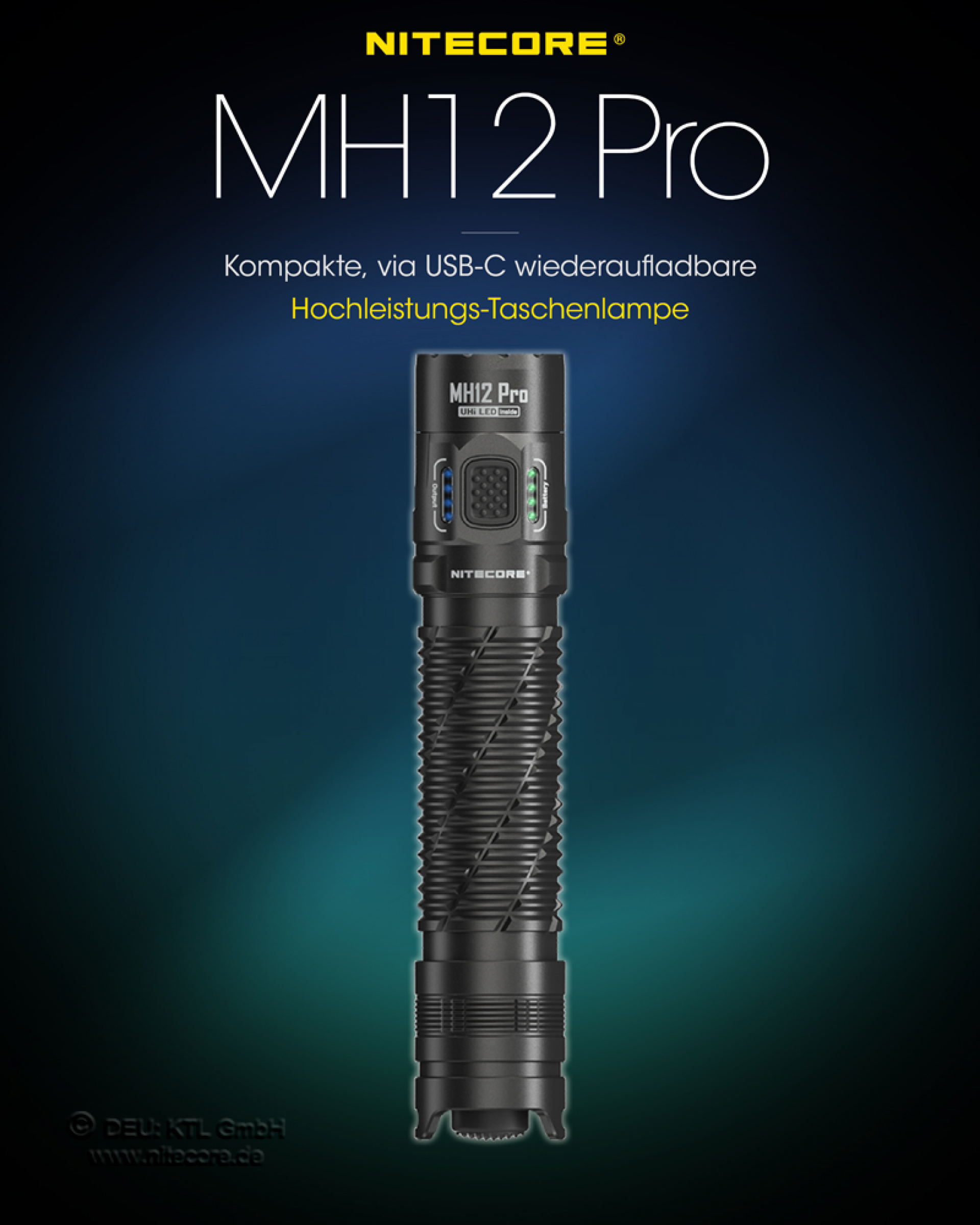 Nitecore Taschenlampe MH12 Pro - 3300 Lumen, UHi 40 LED