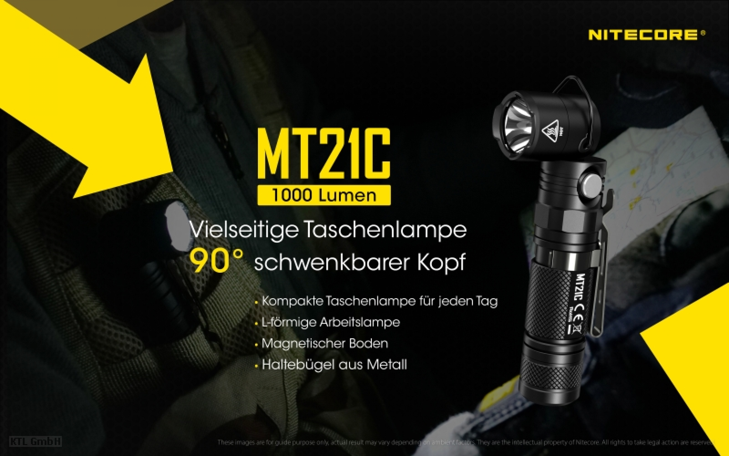 Nitecore Pro Taschenlampe MT21C - 1000 Lumen