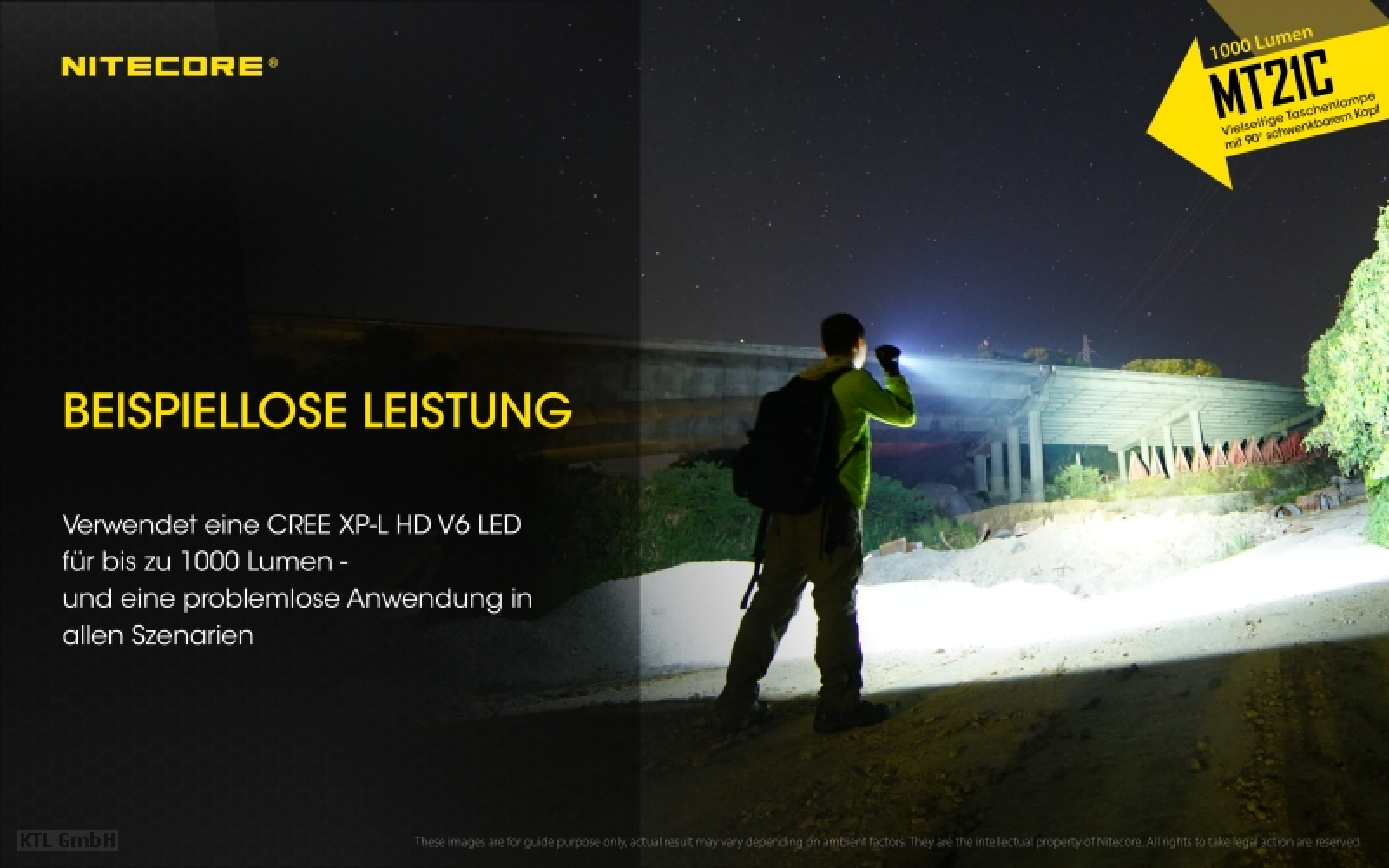 Nitecore Pro Taschenlampe MT21C - 1000 Lumen