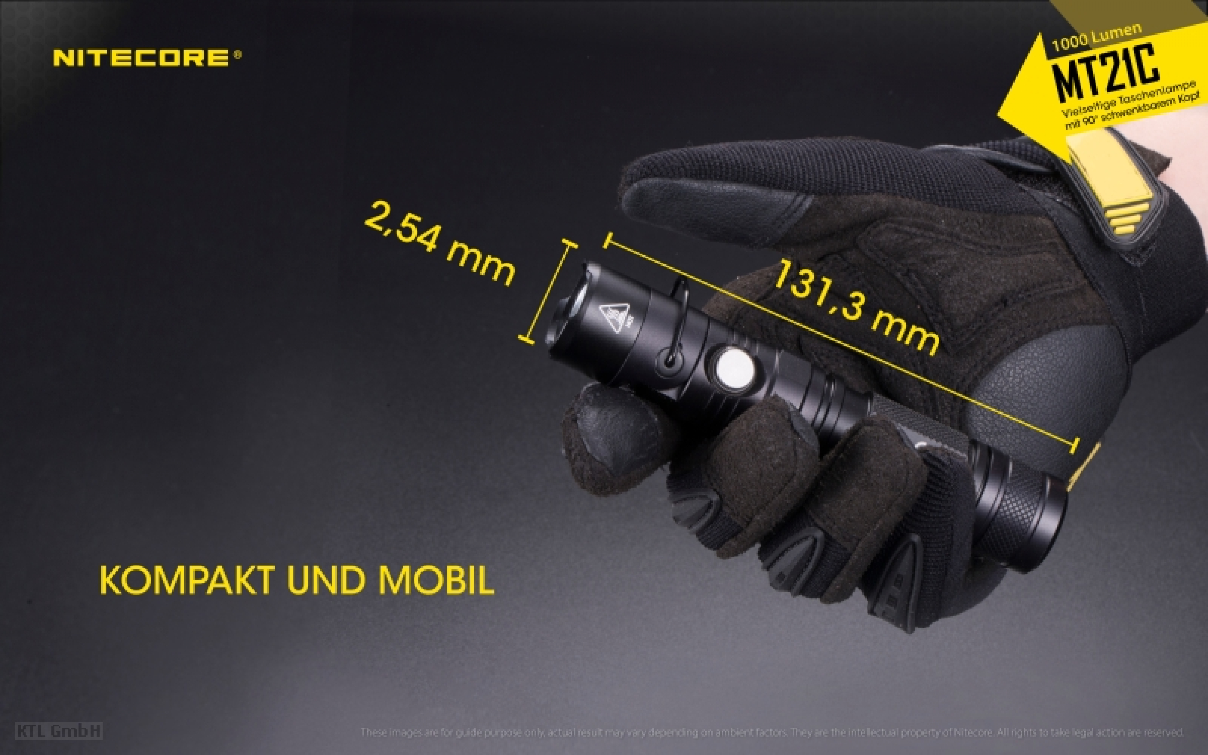 Nitecore Pro Taschenlampe MT21C - 1000 Lumen