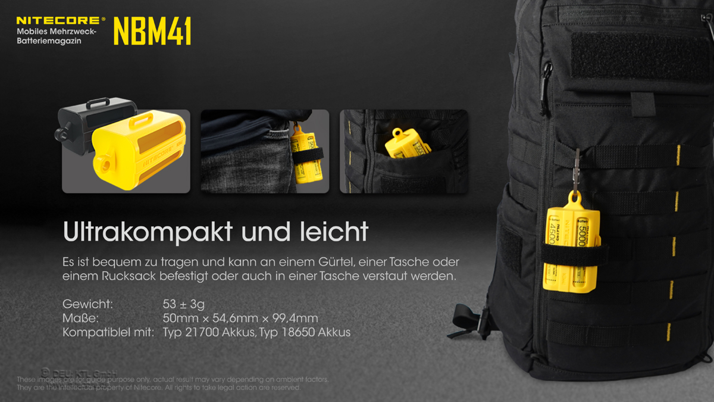 Nitecore Batteriemagazin NBM41 - schwarz