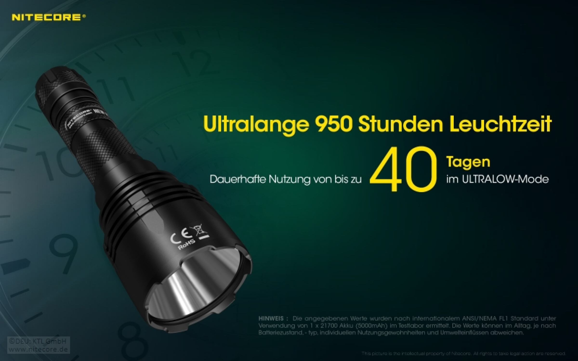 Nitecore Pro Taschenlampe NEW P30 inkl. NL2150R