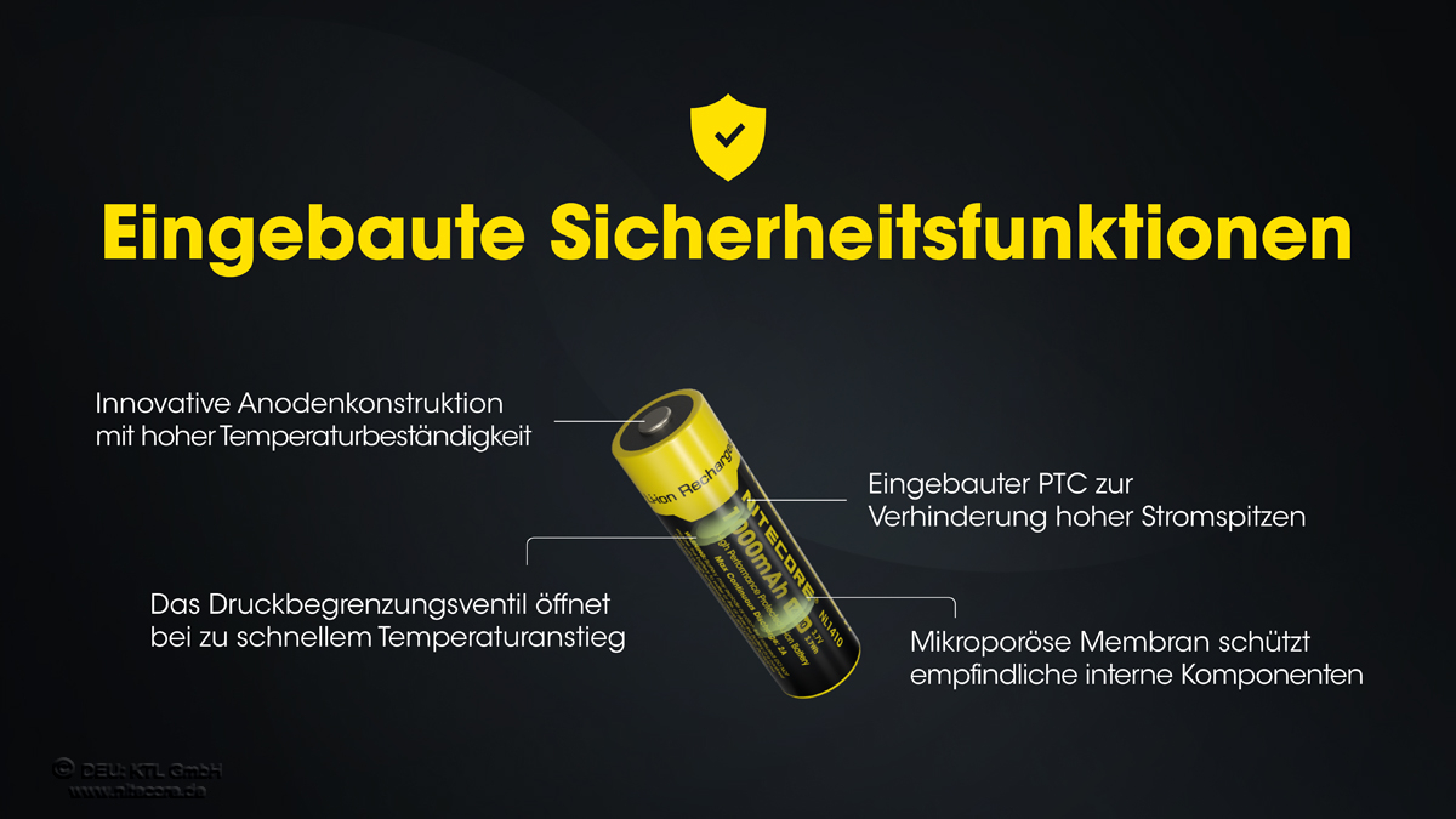 Nitecore  14500 Akku 1000mAh - NL1410