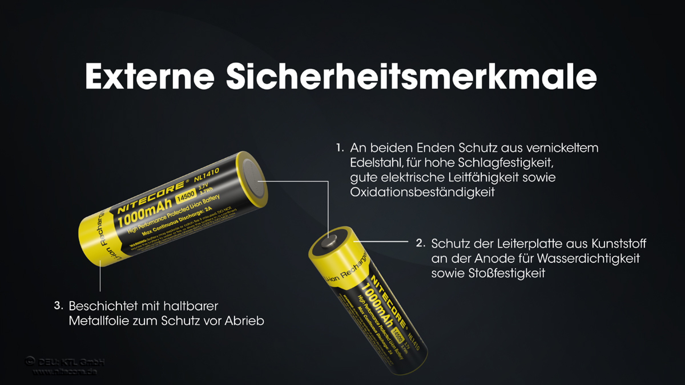 Nitecore  14500 Akku 1000mAh - NL1410