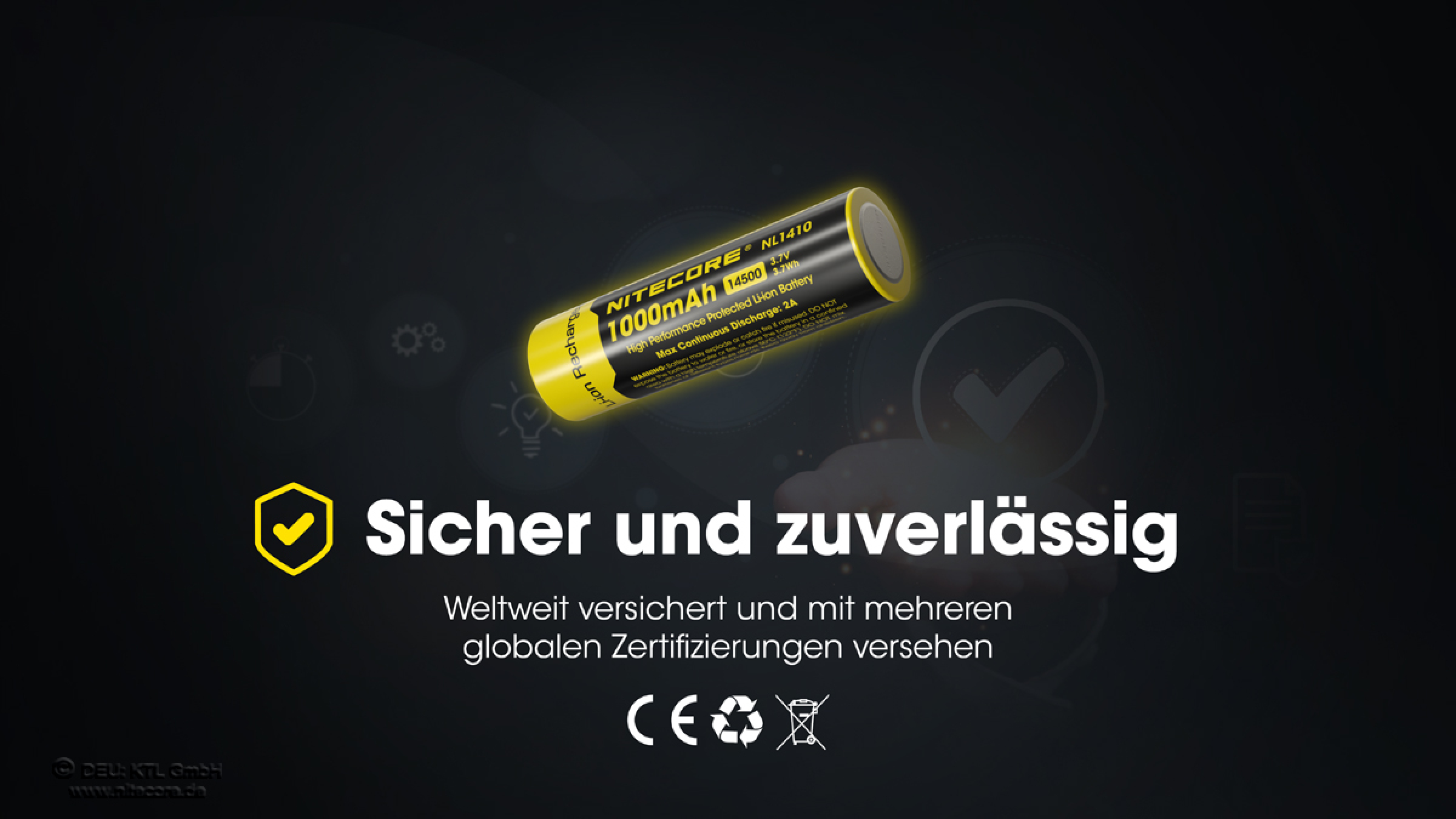 Nitecore  14500 Akku 1000mAh - NL1410
