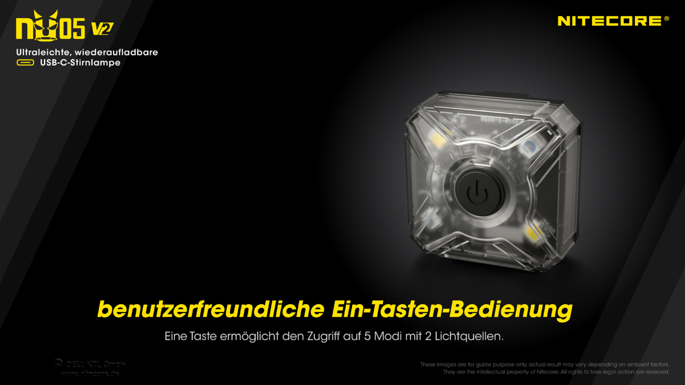 Nitecore Pro Warnlicht NU05 Kit inkl. Kopfband