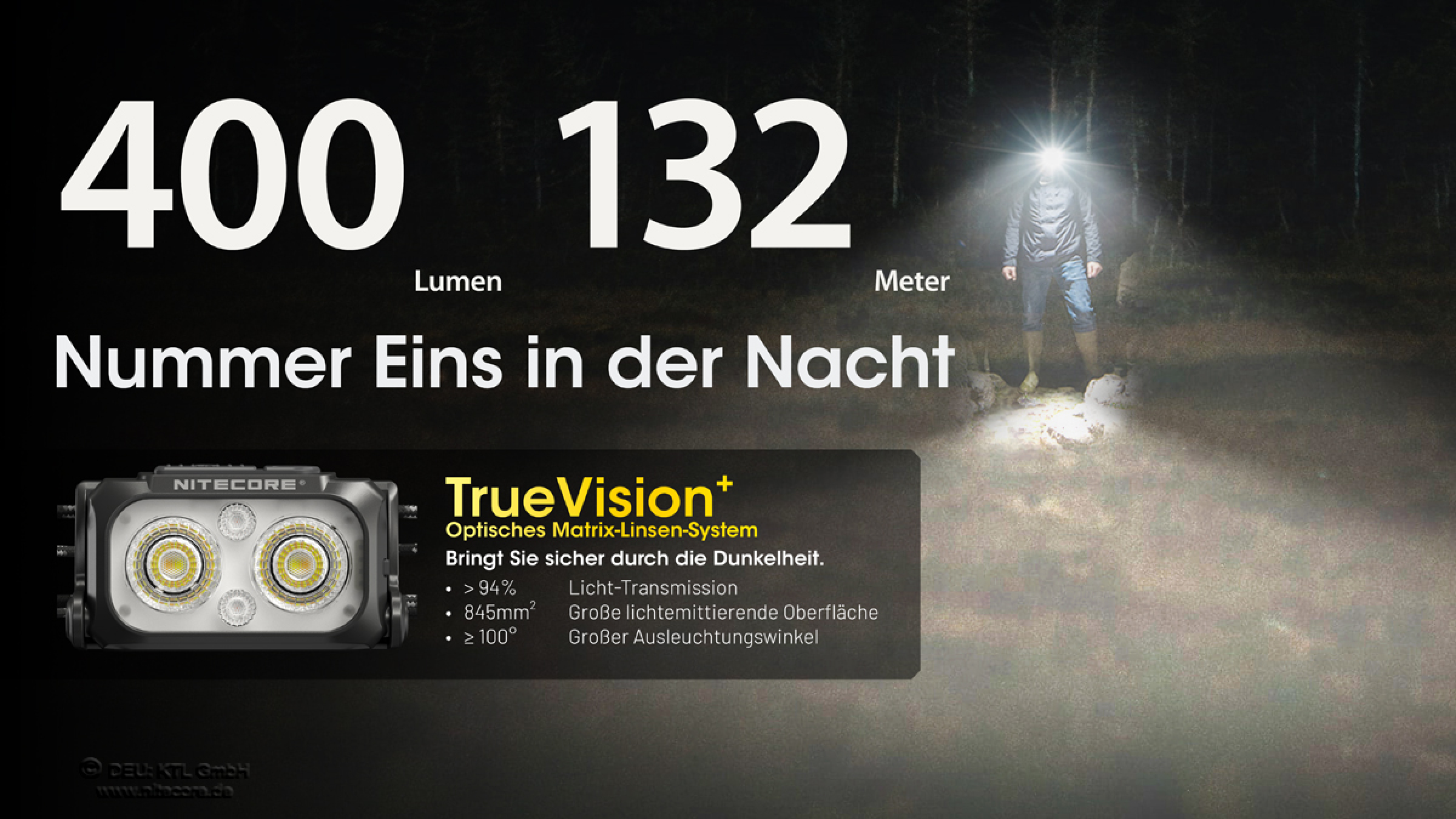 Nitecore Headlamp NU25 MCT UL - 400 Lumens