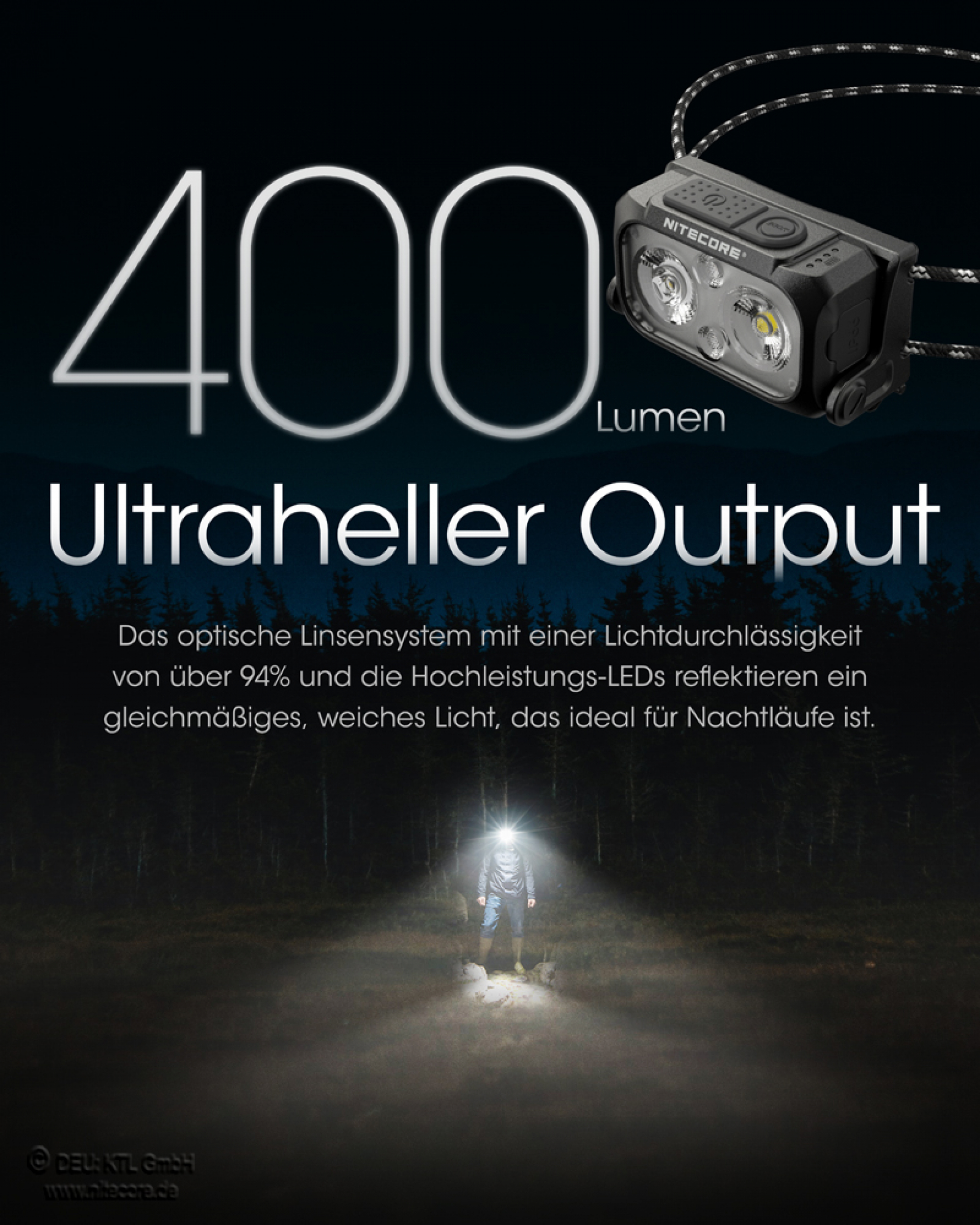 Nitecore Stirnleuchte NU25 Ultralight inkl. Akku