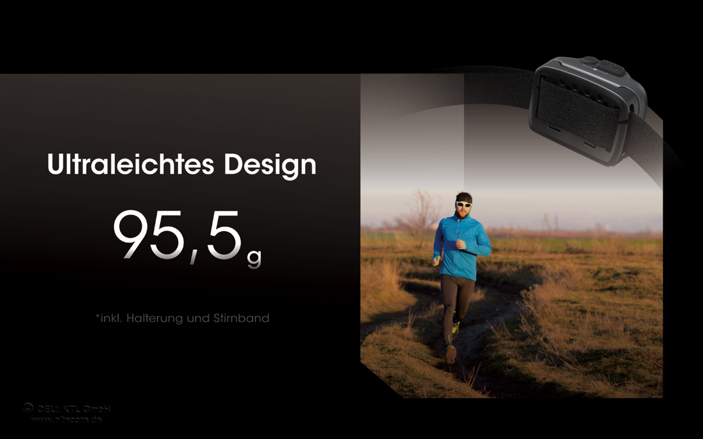 Nitecore Pro Kopfleuchte NU31 grau - 550 Lumen