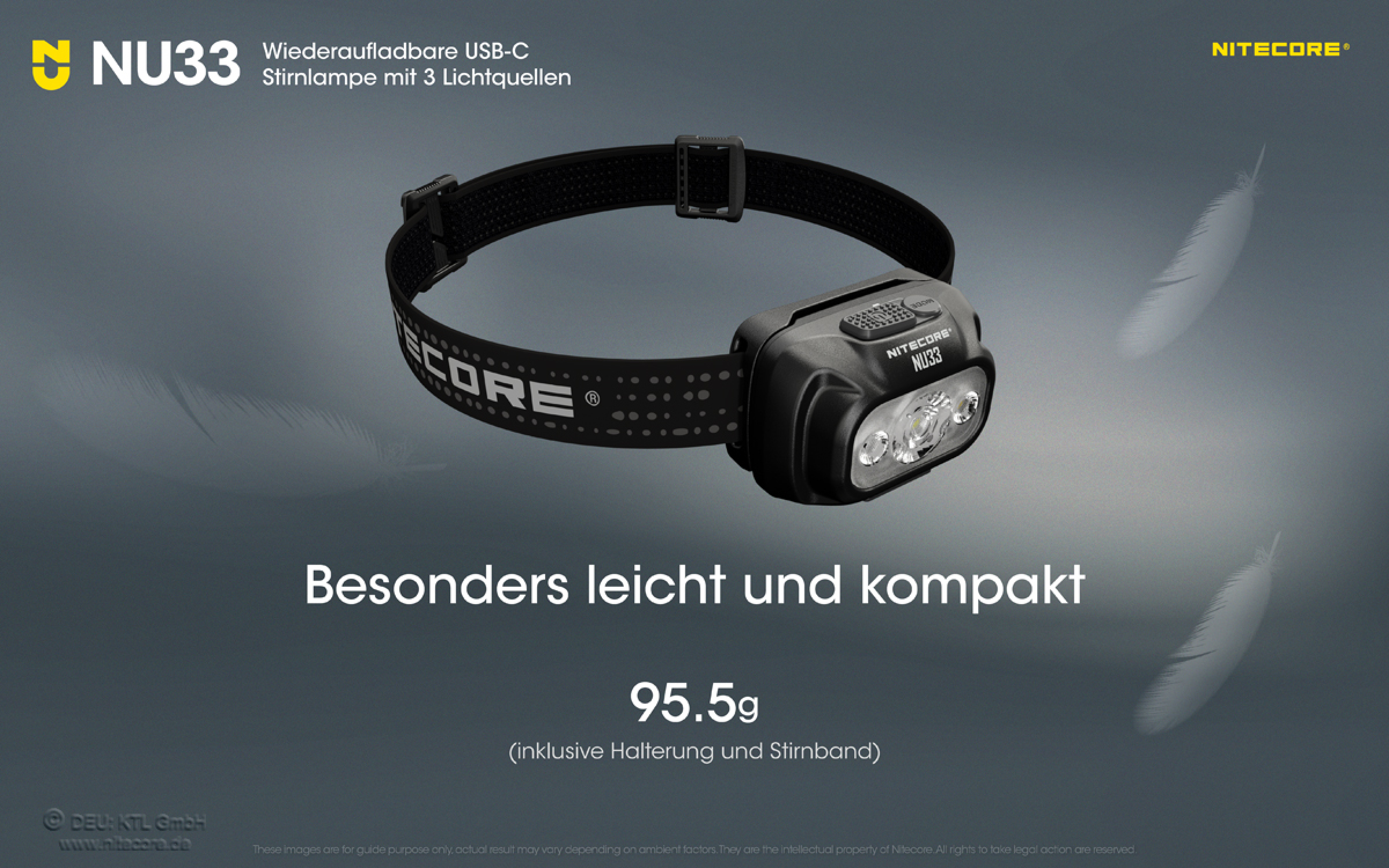 Nitecore Pro Kopfleuchte NU33 - 700 Lumen