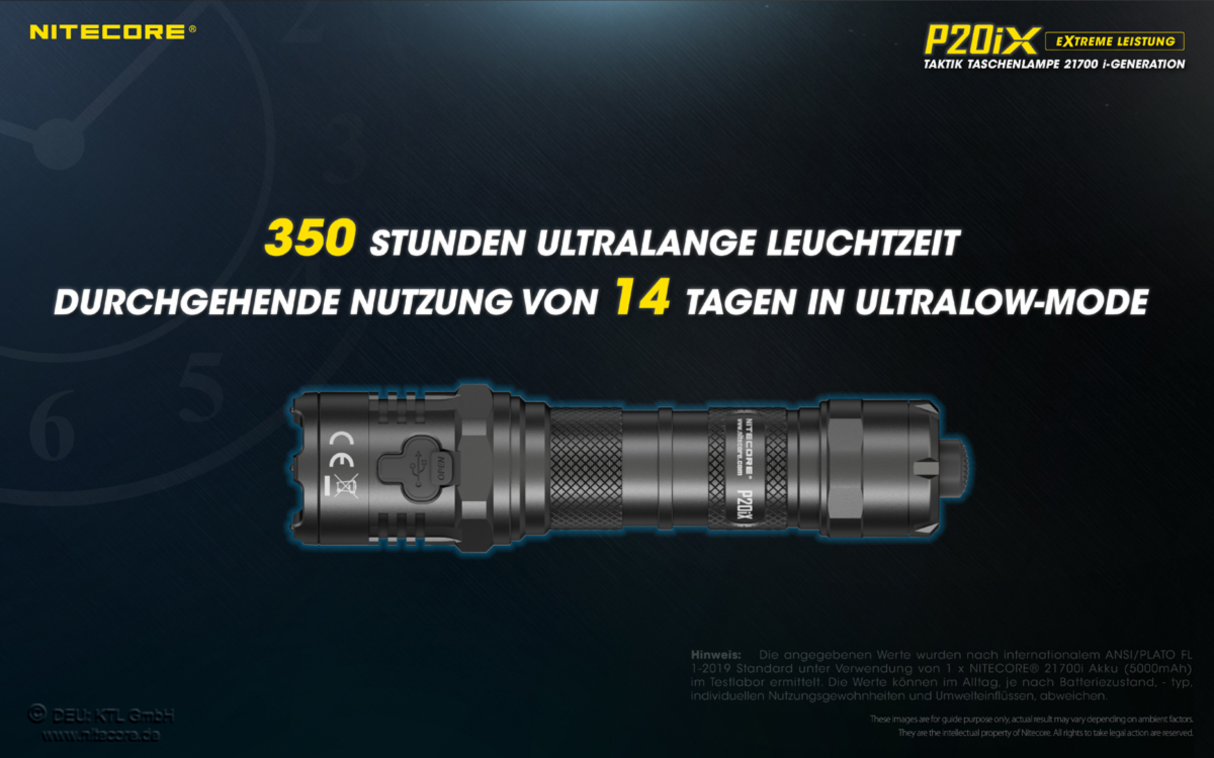 Nitecore Taschenlampe P20iX - 4000 Lumen