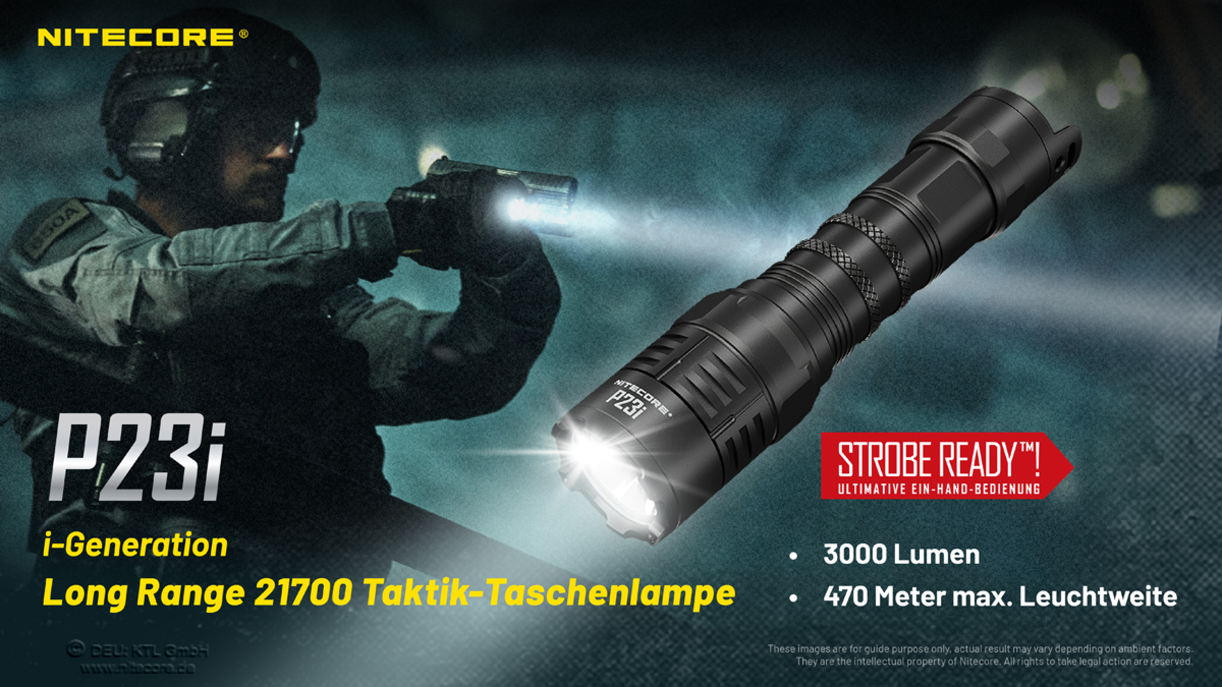 Nitecore Pro Taschenlampe P23i - 3000 Lumen