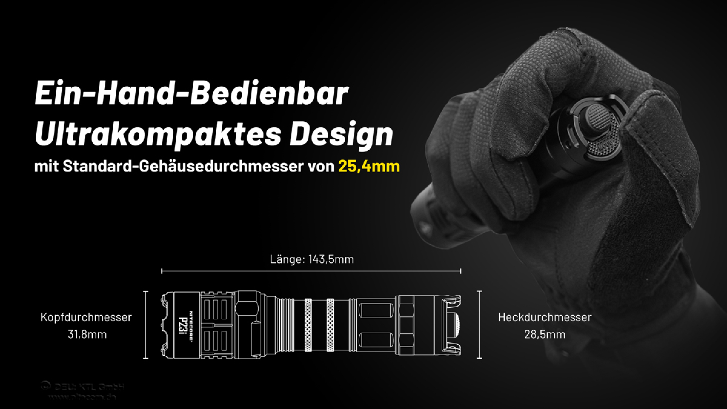 Nitecore Pro Taschenlampe P23i - 3000 Lumen