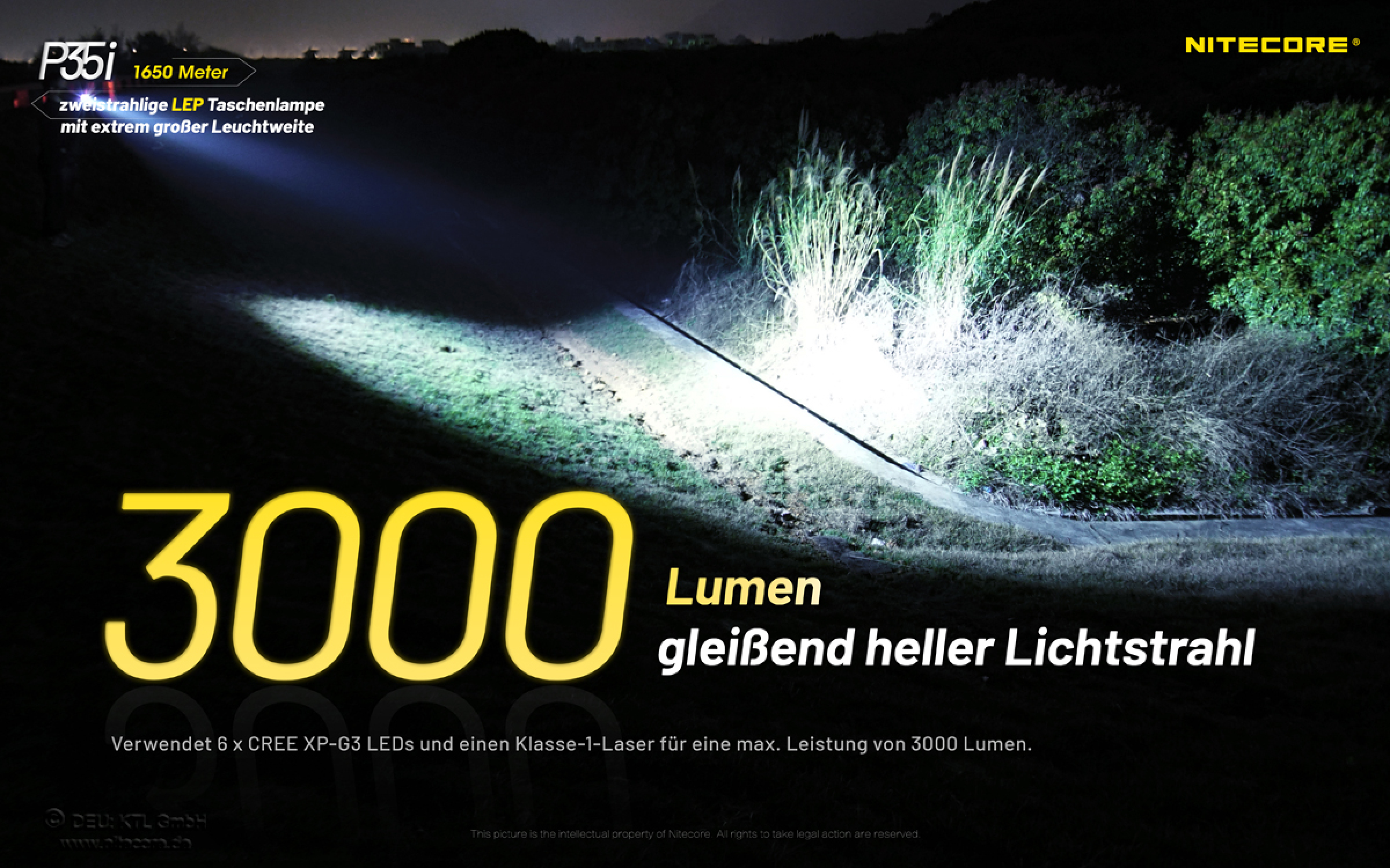 Nitecore Pro Taschenlampe P35i - LED & Laser-Licht
