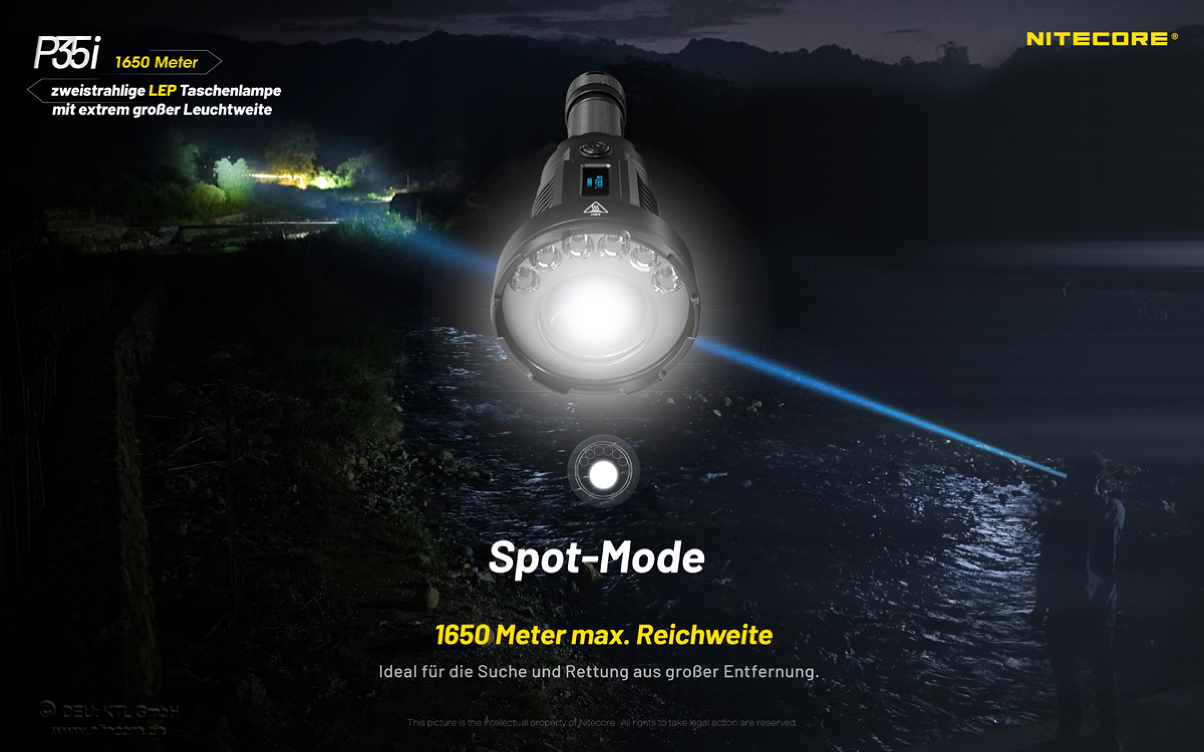 Nitecore Pro Taschenlampe P35i - LED & Laser-Licht
