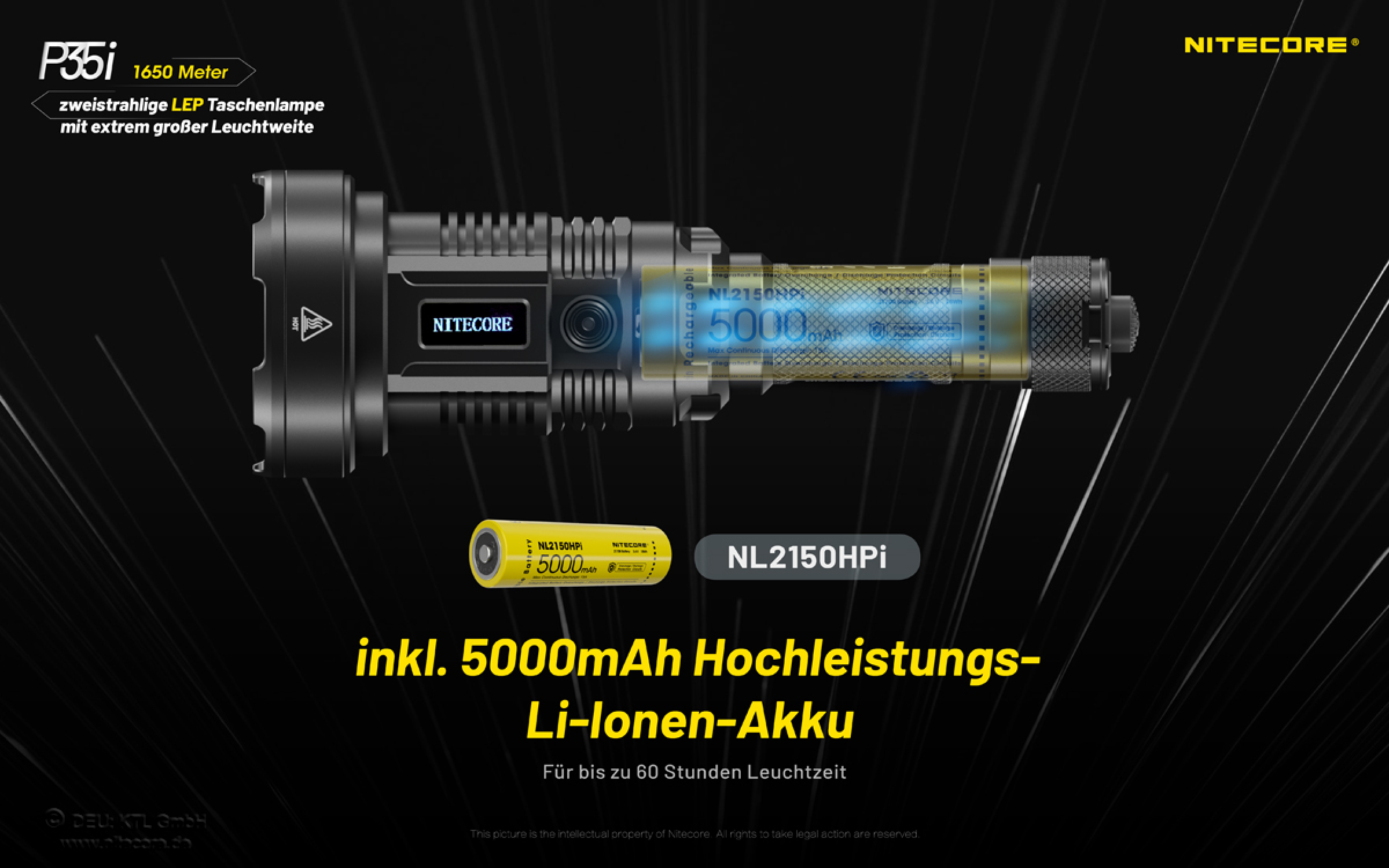 Nitecore Pro Taschenlampe P35i - LED & Laser-Licht