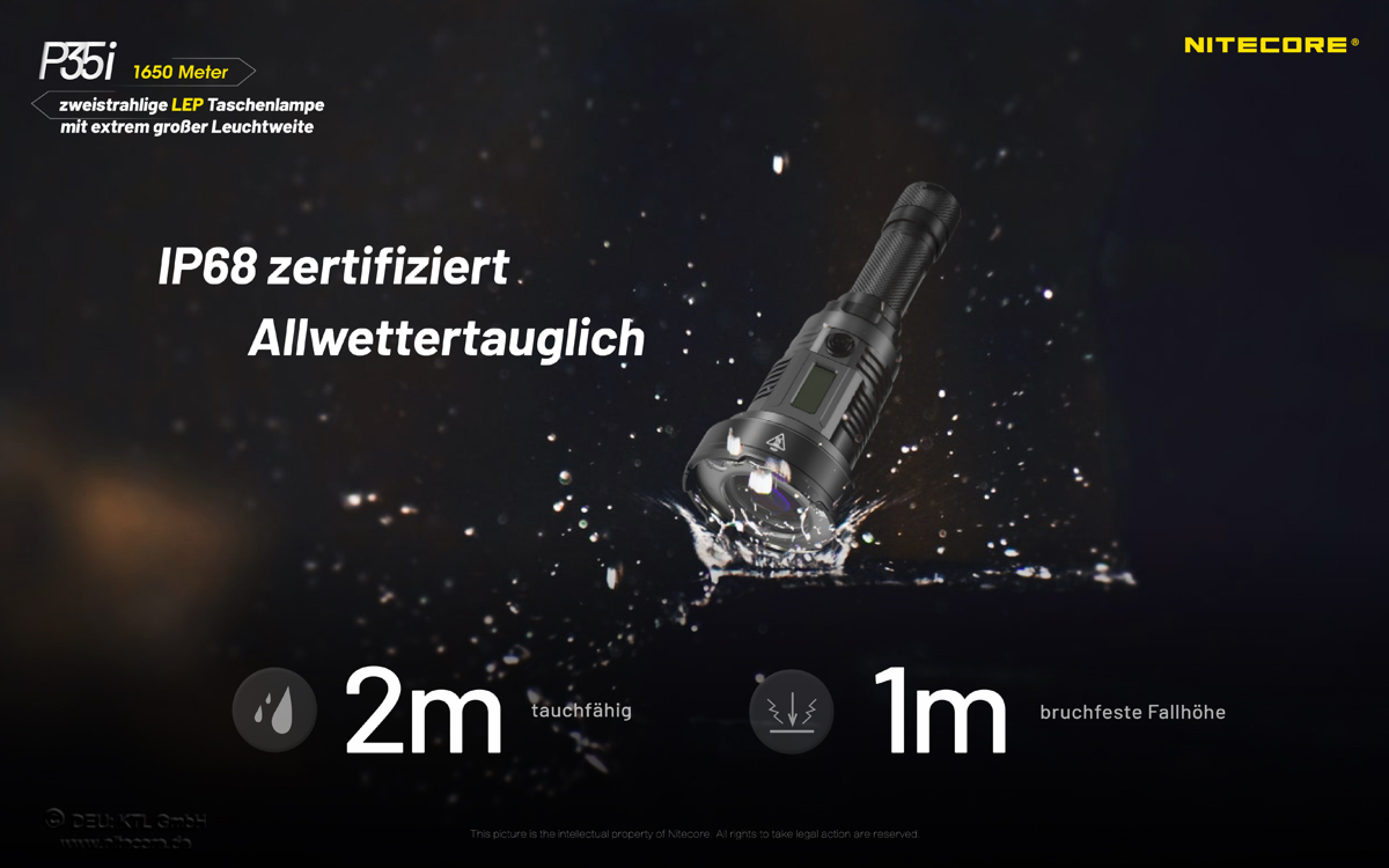 Nitecore Pro Taschenlampe P35i - LED & Laser-Licht