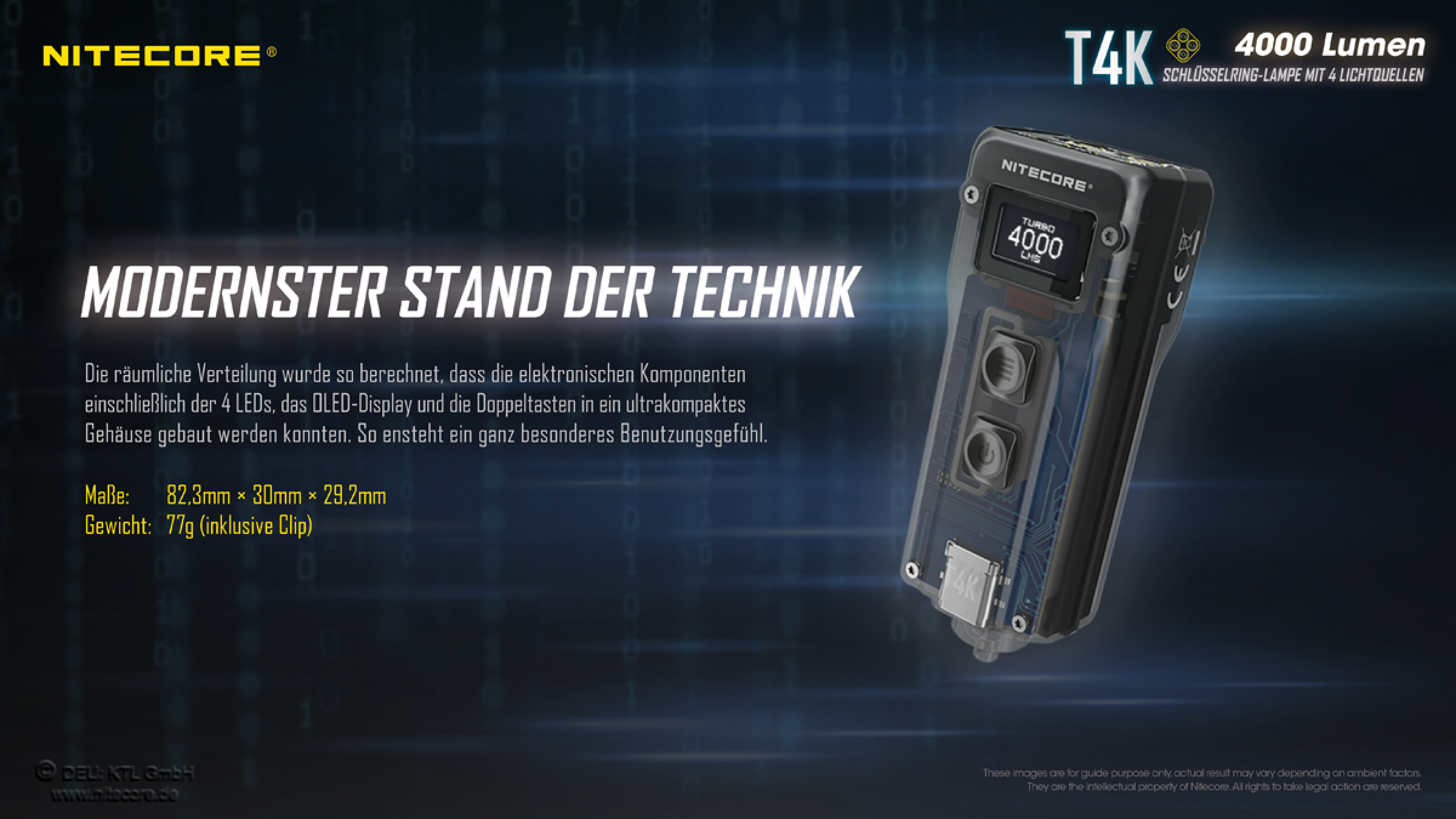 Nitecore Keyring T4K - 4000 Lumen