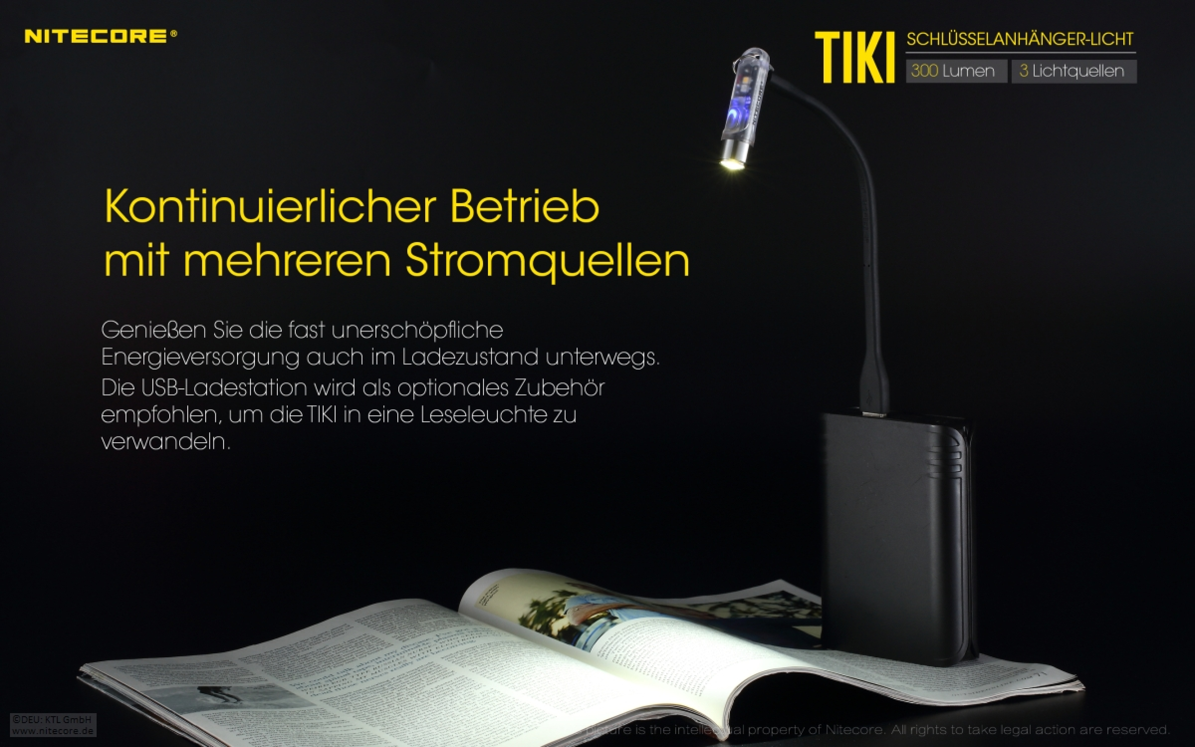 Nitecore Keyring Schlüsselbundleuchte TIKI LE 300 Lumen