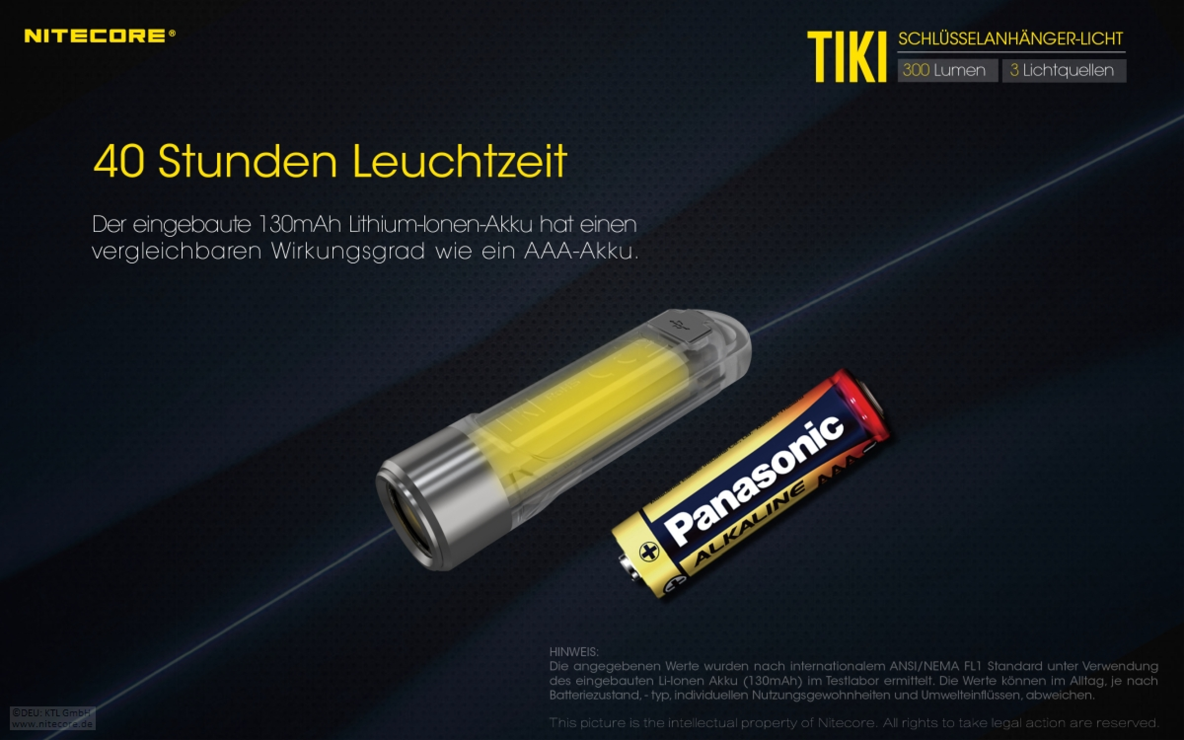 Nitecore TIKI UV Taschenlampe Schlüsselbundleuchte