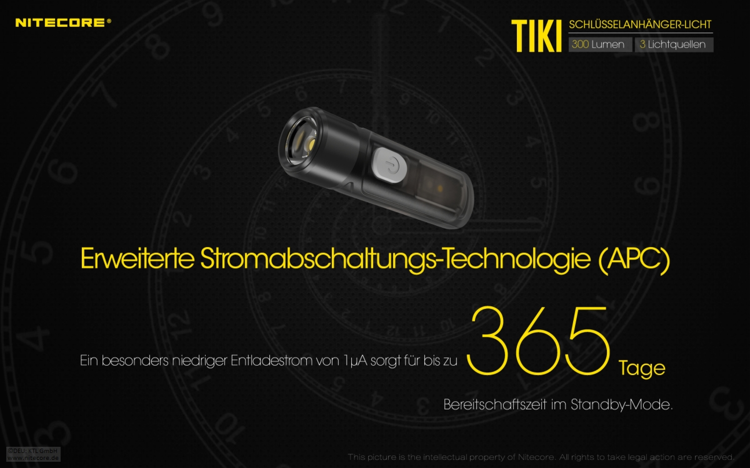 Nitecore TIKI UV Taschenlampe Schlüsselbundleuchte