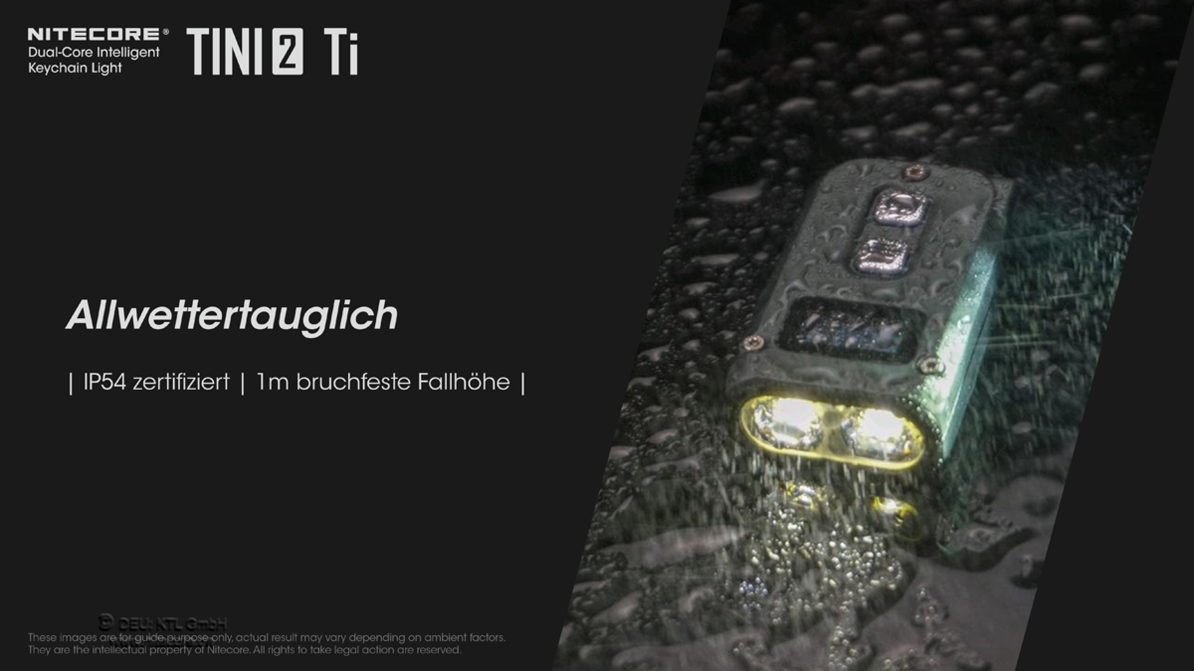 Nitecore Keyring Schlüsselbundleuchte TINI 2 Titanium - 500 Lumen