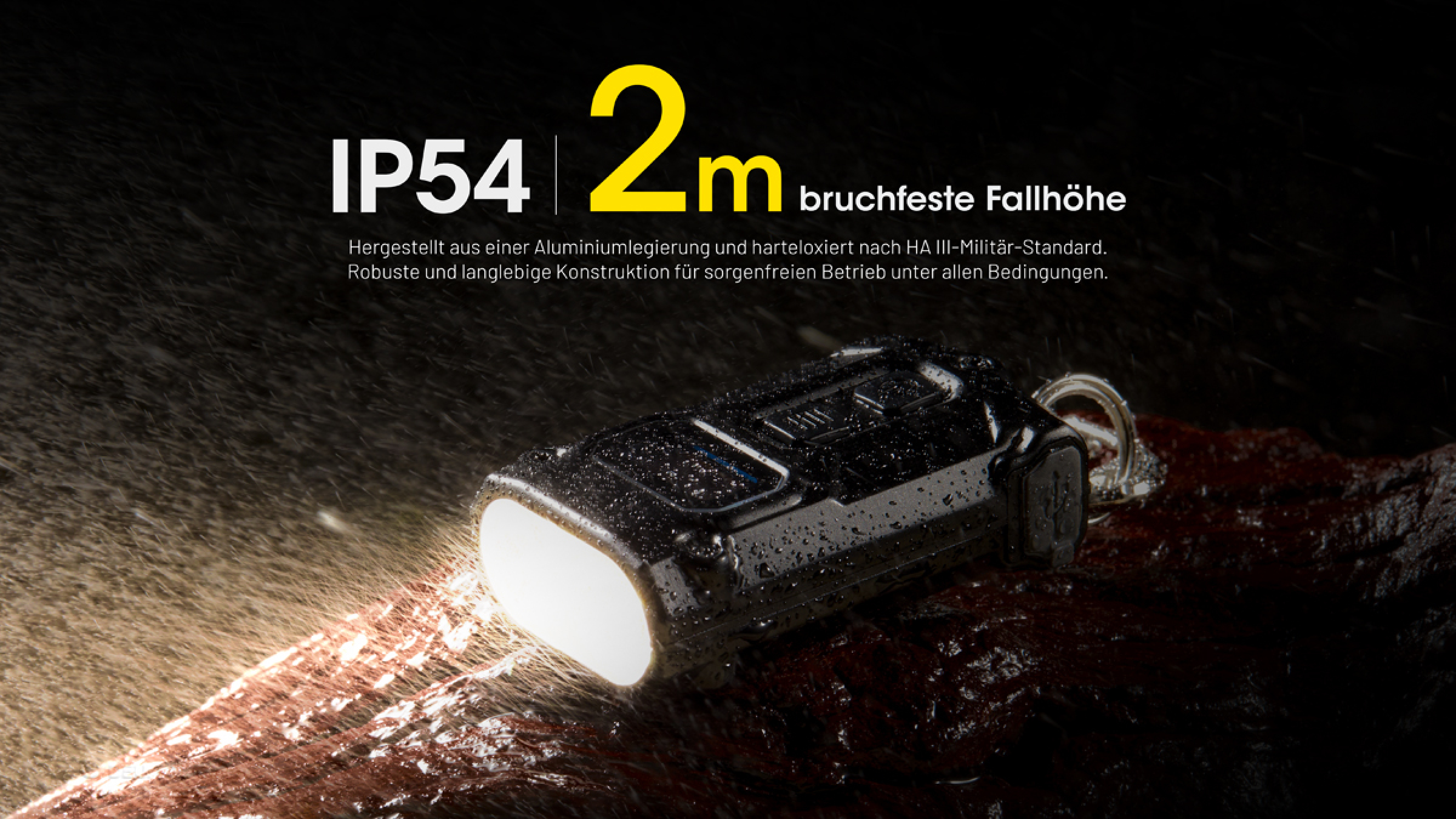 Nitecore Taschenlampe TINI 3 schwarz - 600 Lumen, OLED-Display