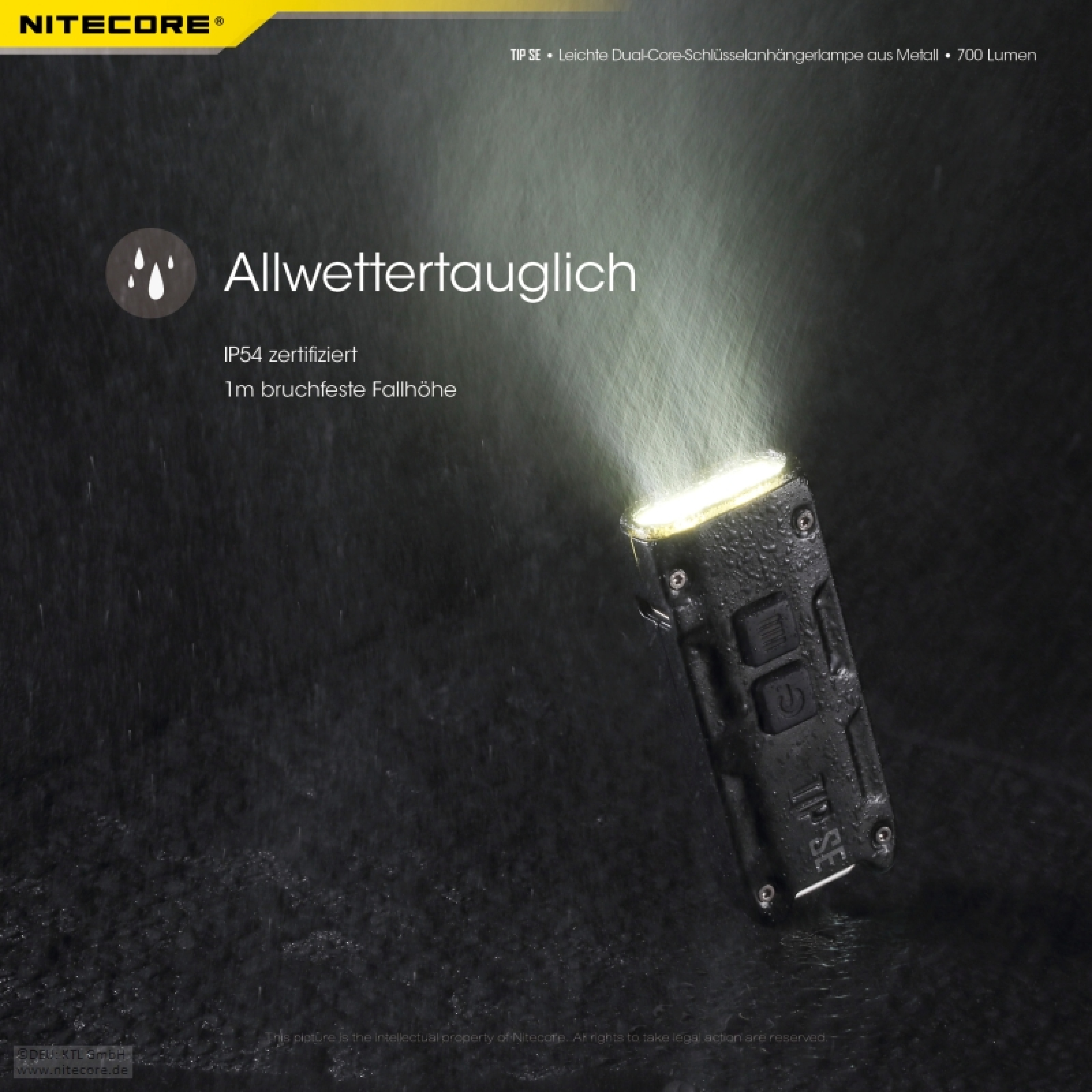 Nitecore Keyring Schlüsselbundlampe TIP SE - grau