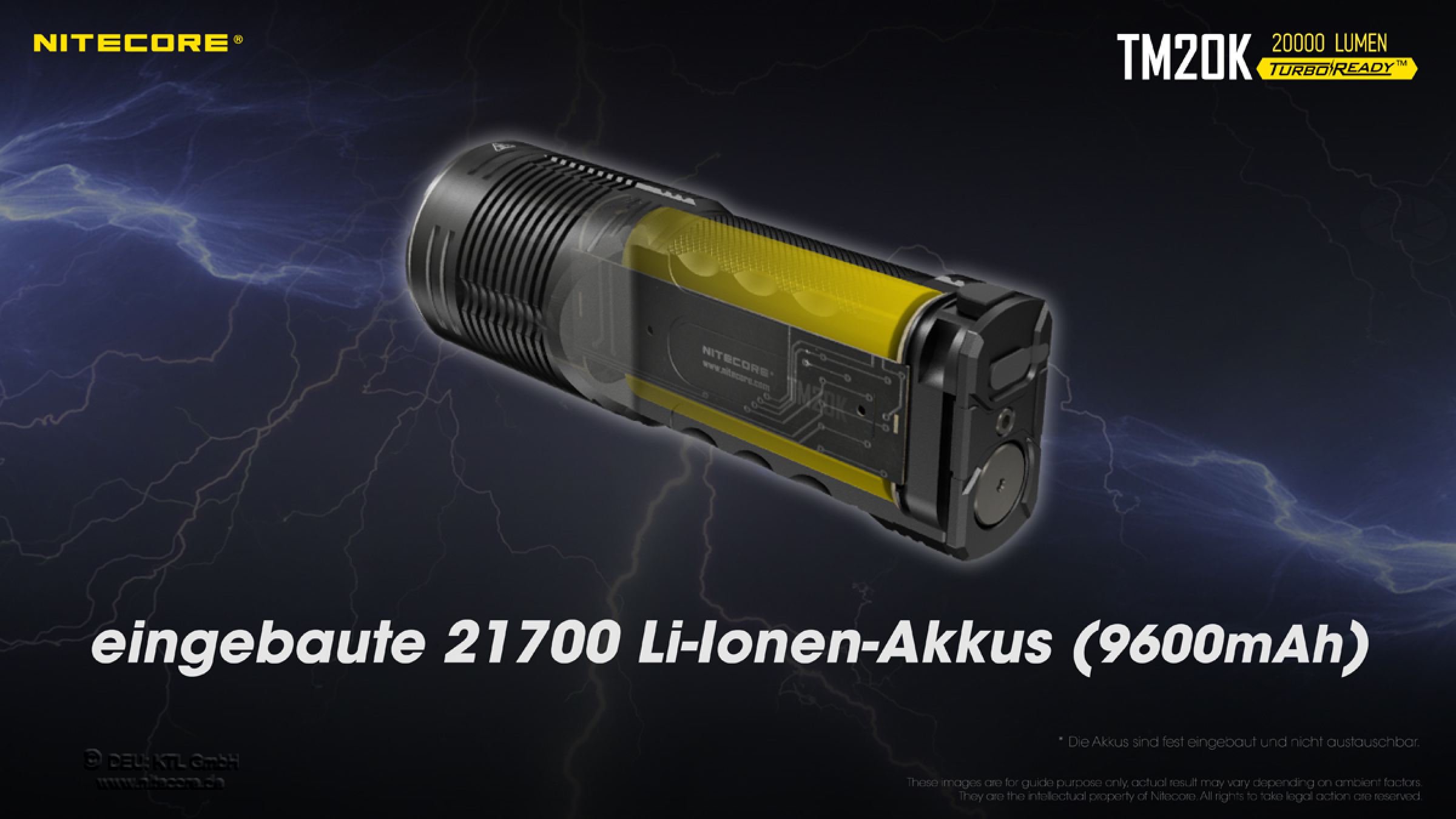 Nitecore Pro Taschenlampe TM20K - 20000 Lumen inkl. Akku