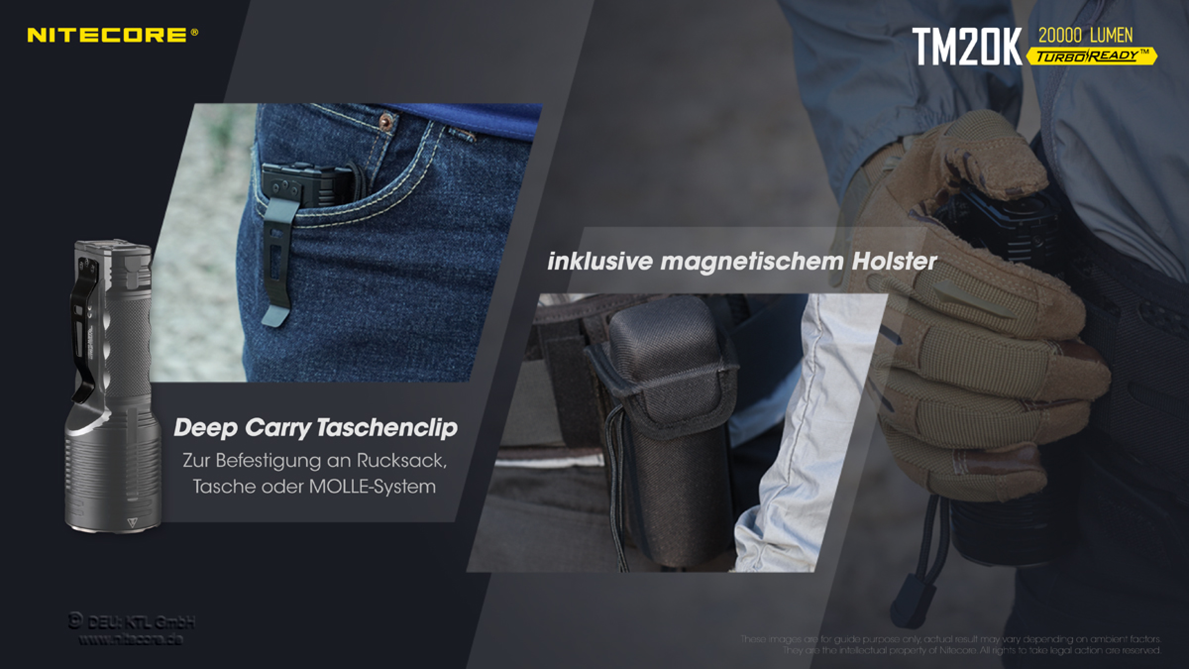 Nitecore Pro Taschenlampe TM20K - 20000 Lumen inkl. Akku