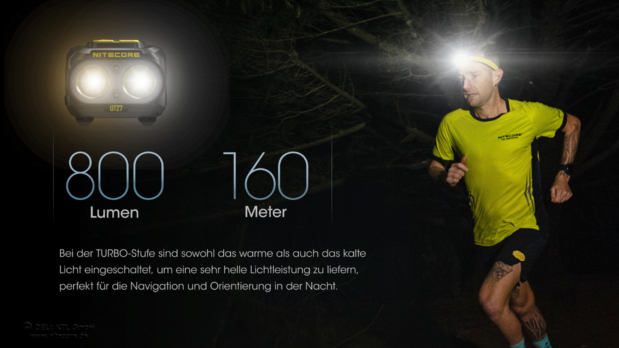 VOLTRONIC SHOP - Nitecore head light UT27 - Dual Power - 800 lumens