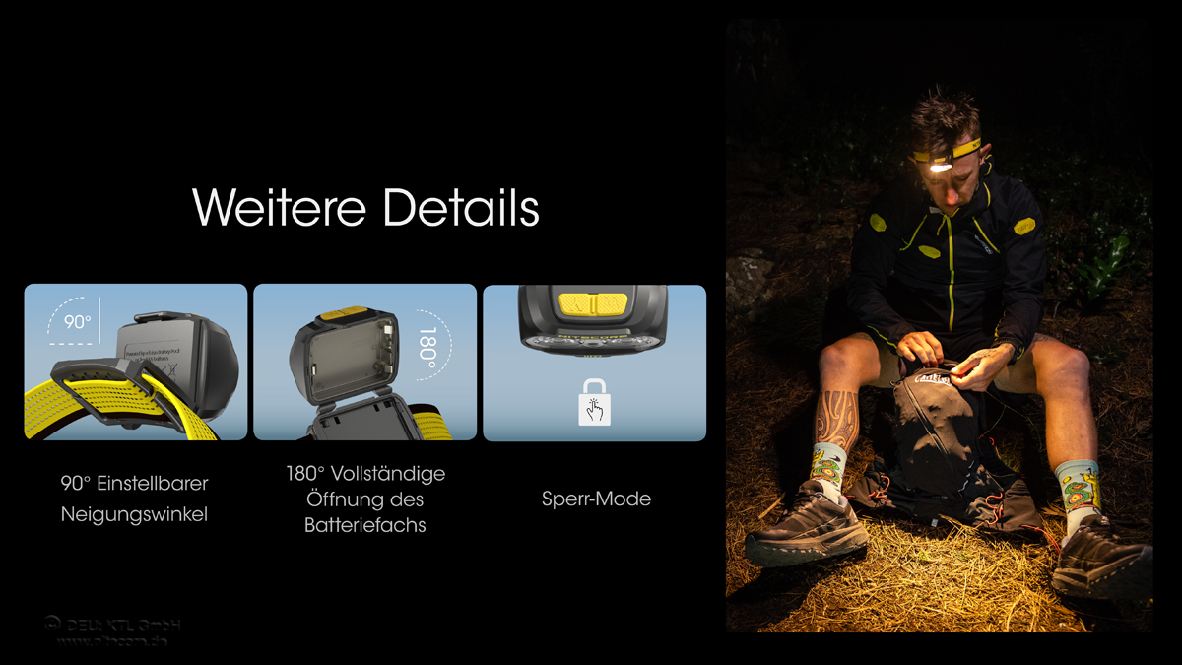 VOLTRONIC SHOP - Nitecore head light UT27 - Dual Power - 800 lumens